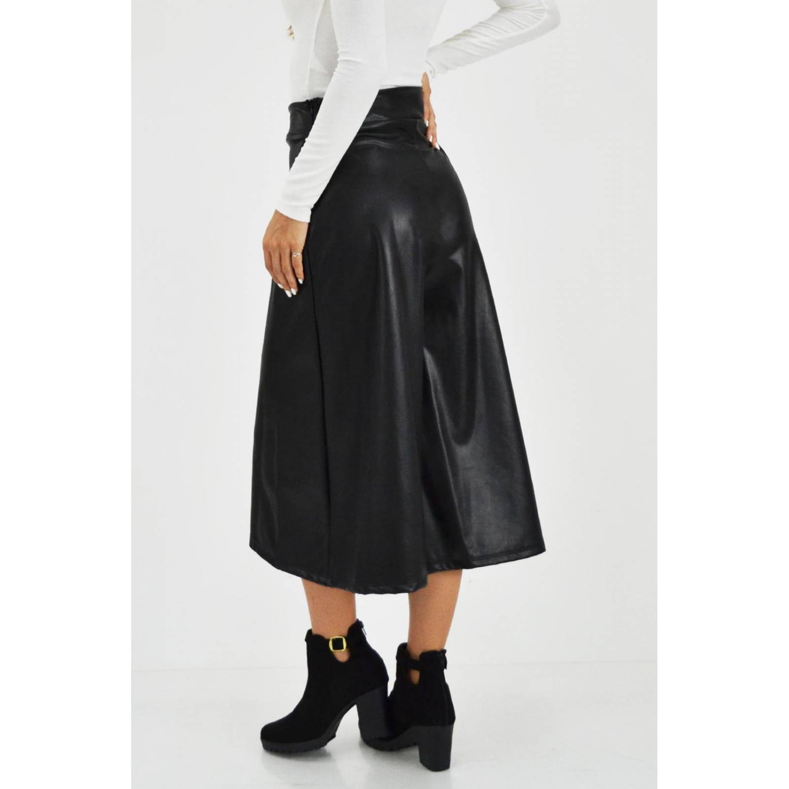 Pantalón culotte vinipiel Roman Fashion /Juvenil, 2551 (Negro) 
