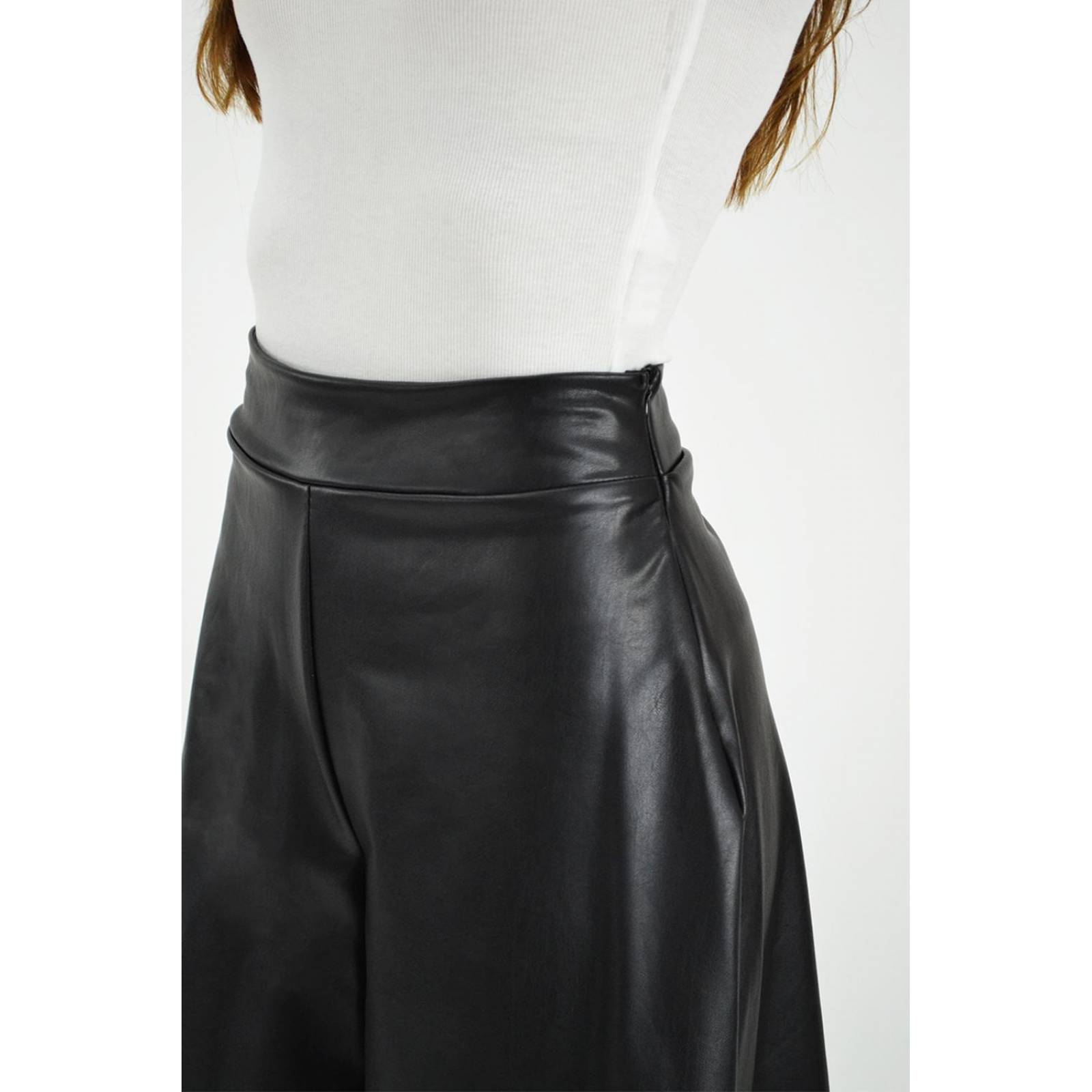 Pantalón culotte vinipiel Roman Fashion /Juvenil, 2551 (Negro) 