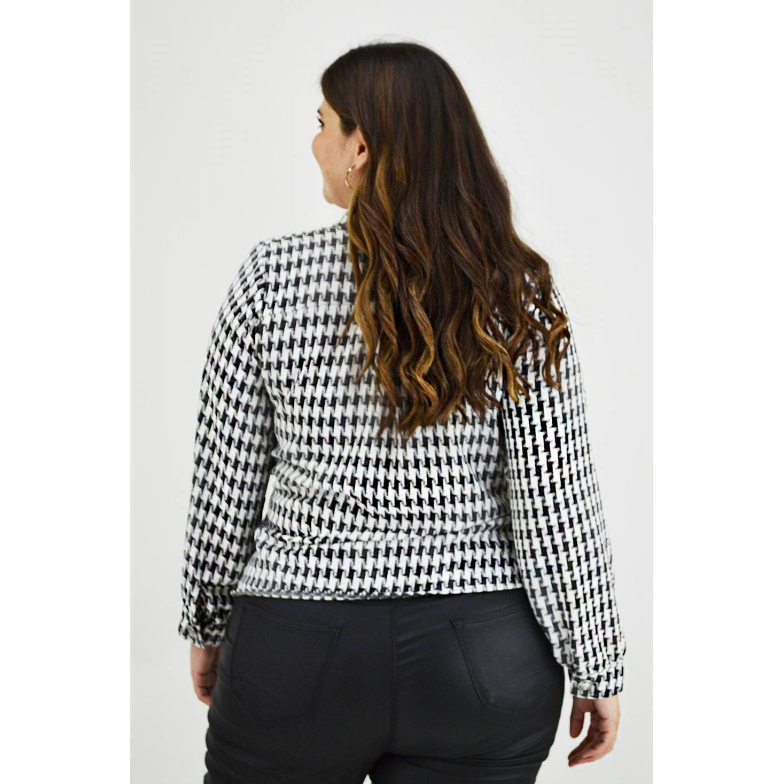 Blusa cruzada Roman Fashion /Tallas Extras, 1835 (Blanco) 