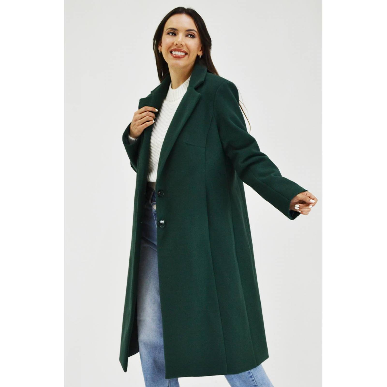 Abrigo largo Roman Fashion /Juvenil, 2055 (Verde botella) 