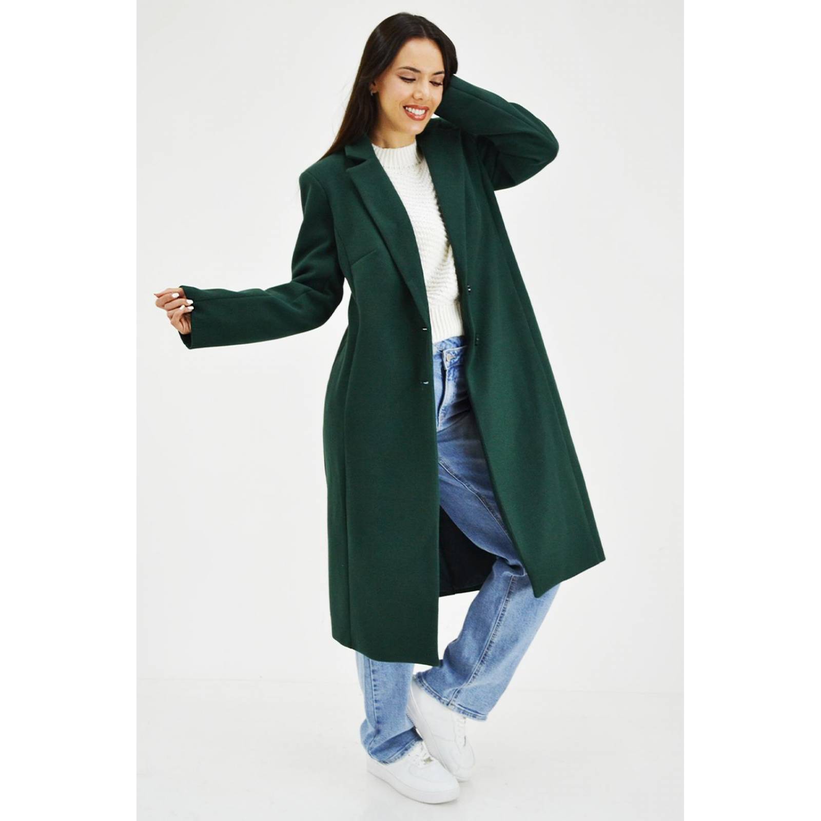 Abrigo largo Roman Fashion /Juvenil, 2055 (Verde botella) 