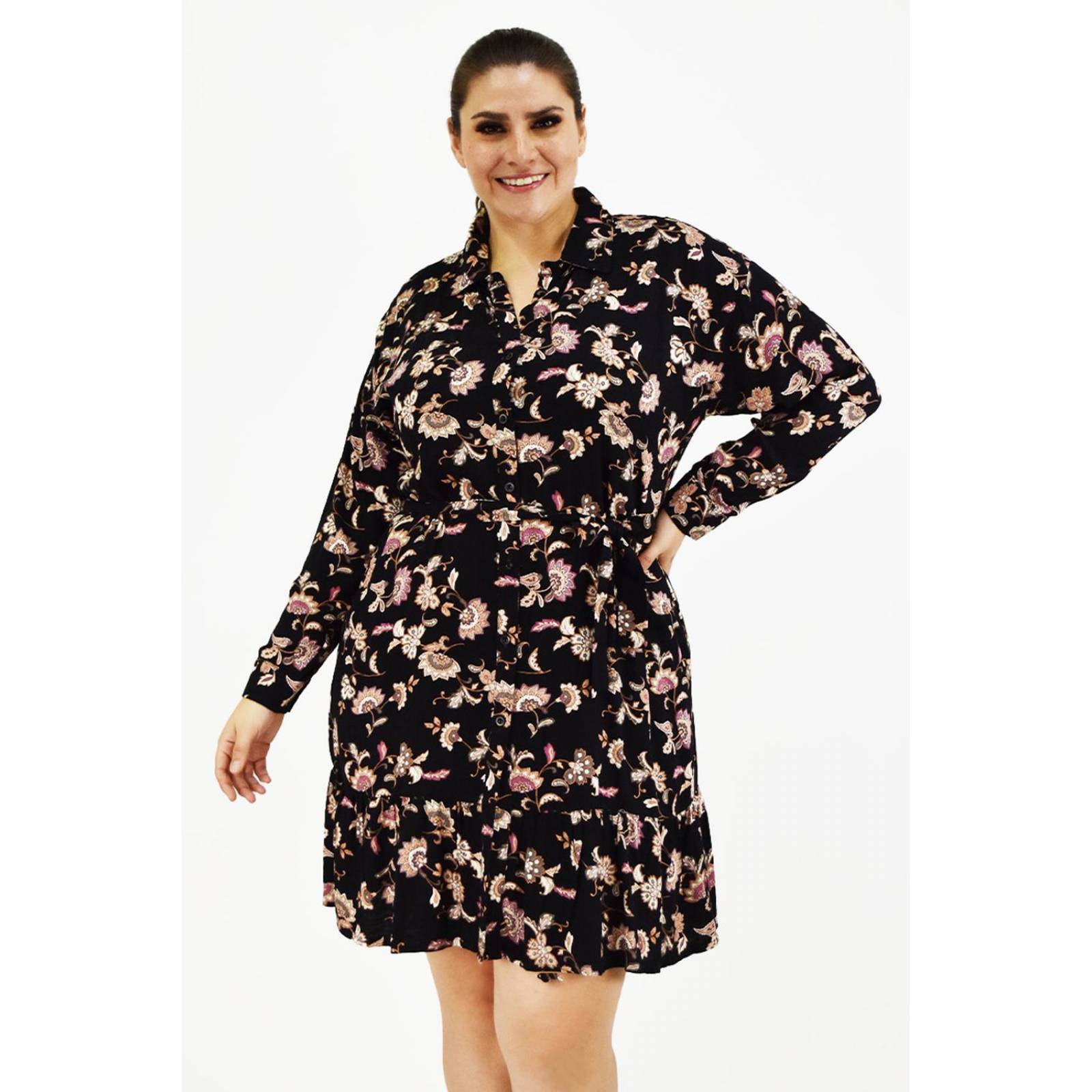 Vestido tribal Roman Fashion /Tallas Extras, 2253 (Negro)