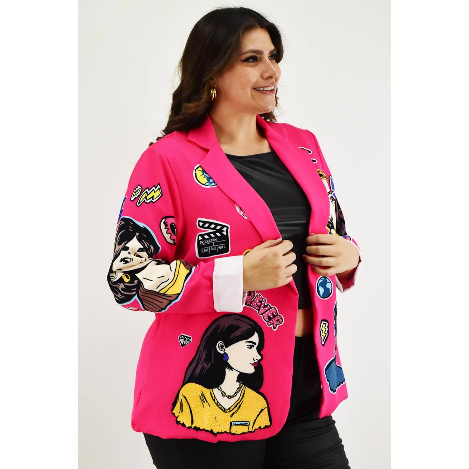 Blazer Friends Roman Fashion /Tallas Extras, 015 (Fiusha)