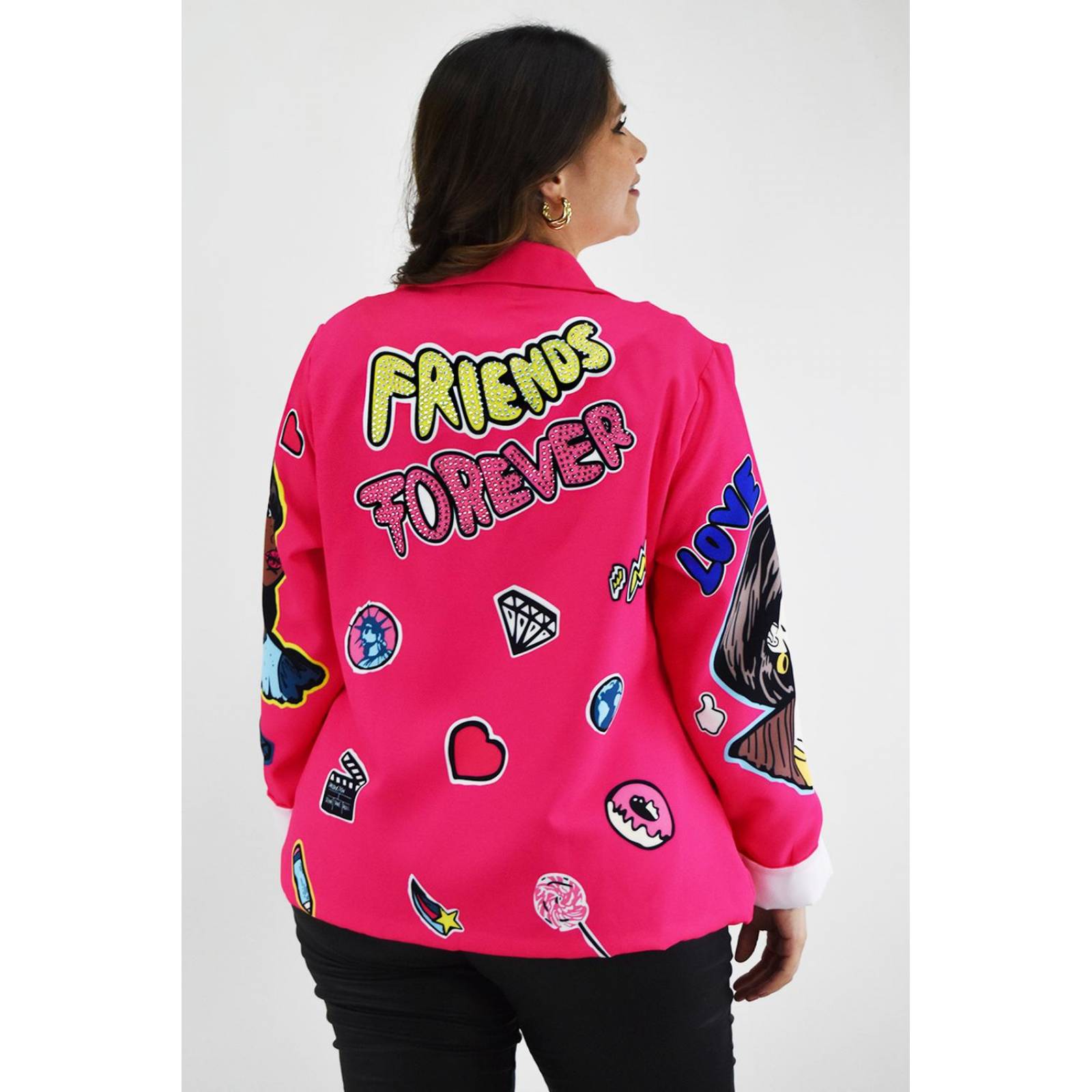 Blazer Friends Roman Fashion /Tallas Extras, 015 (Fiusha)