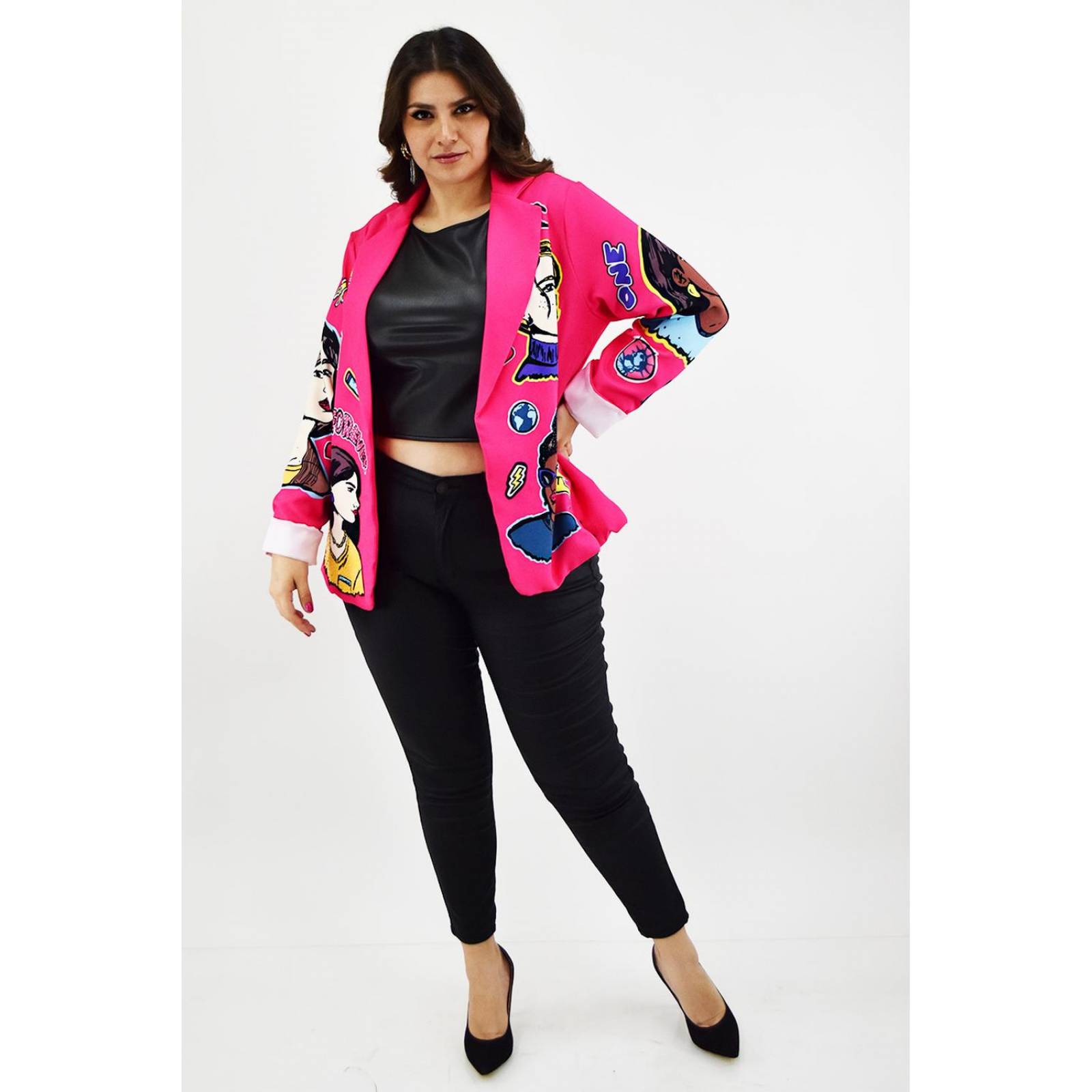 Blazer Friends Roman Fashion /Tallas Extras, 015 (Fiusha)