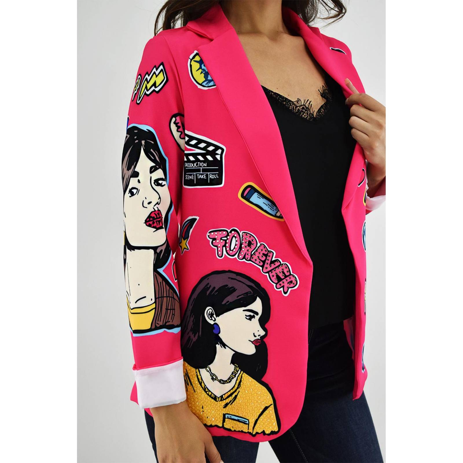 Blazer Friends Roman Fashion /Juvenil, 015 (Fiusha)