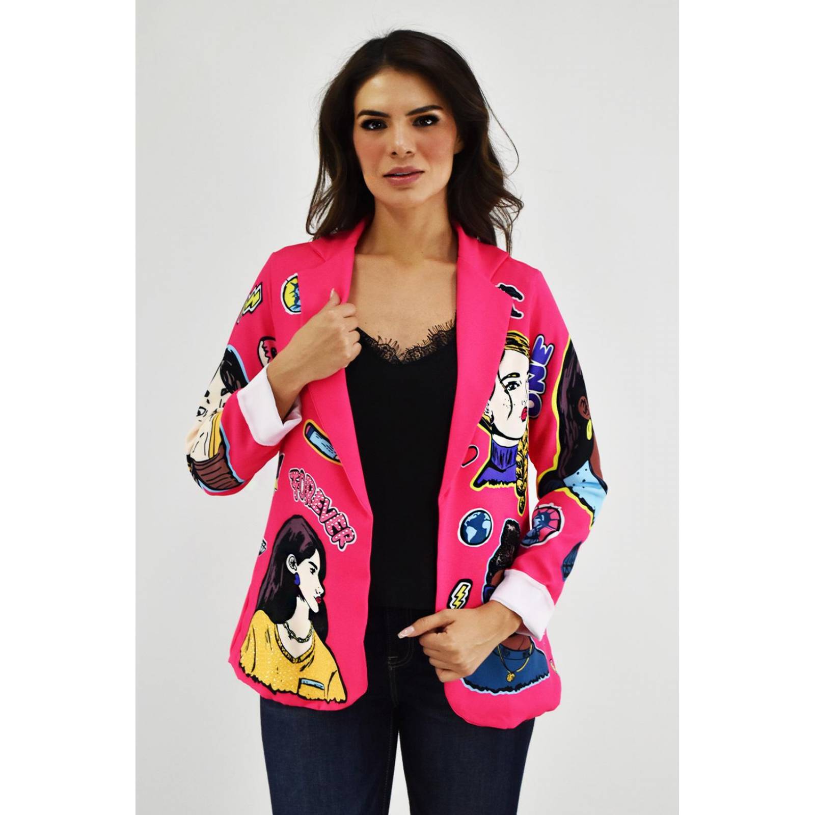 Blazer Friends Roman Fashion /Juvenil, 015 (Fiusha)