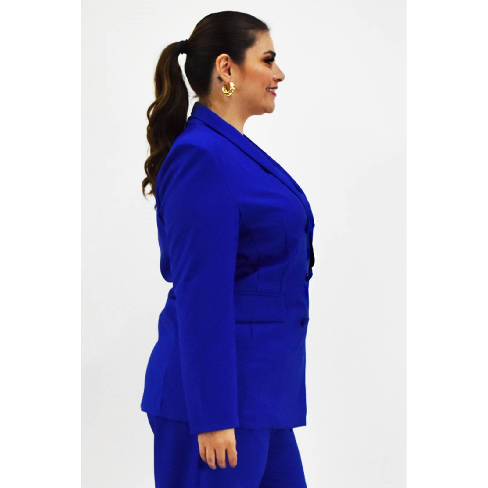 Blazer doble botonadura Roman Fashion /Tallas Extras, 1370 (Azul rey) 