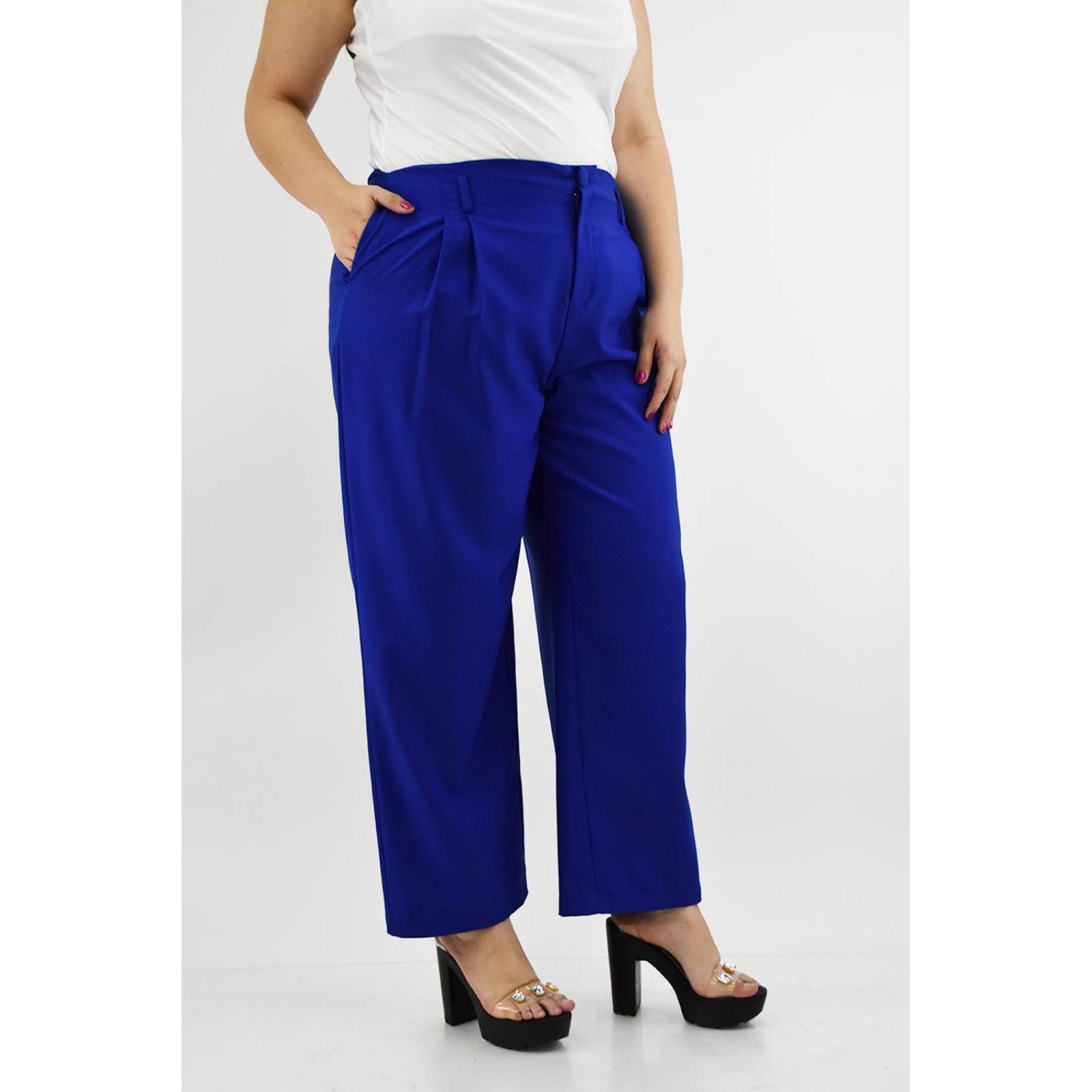 Pantalon de vestir Roman Fashion /Tallas Extras, 1380 (Azul rey) 