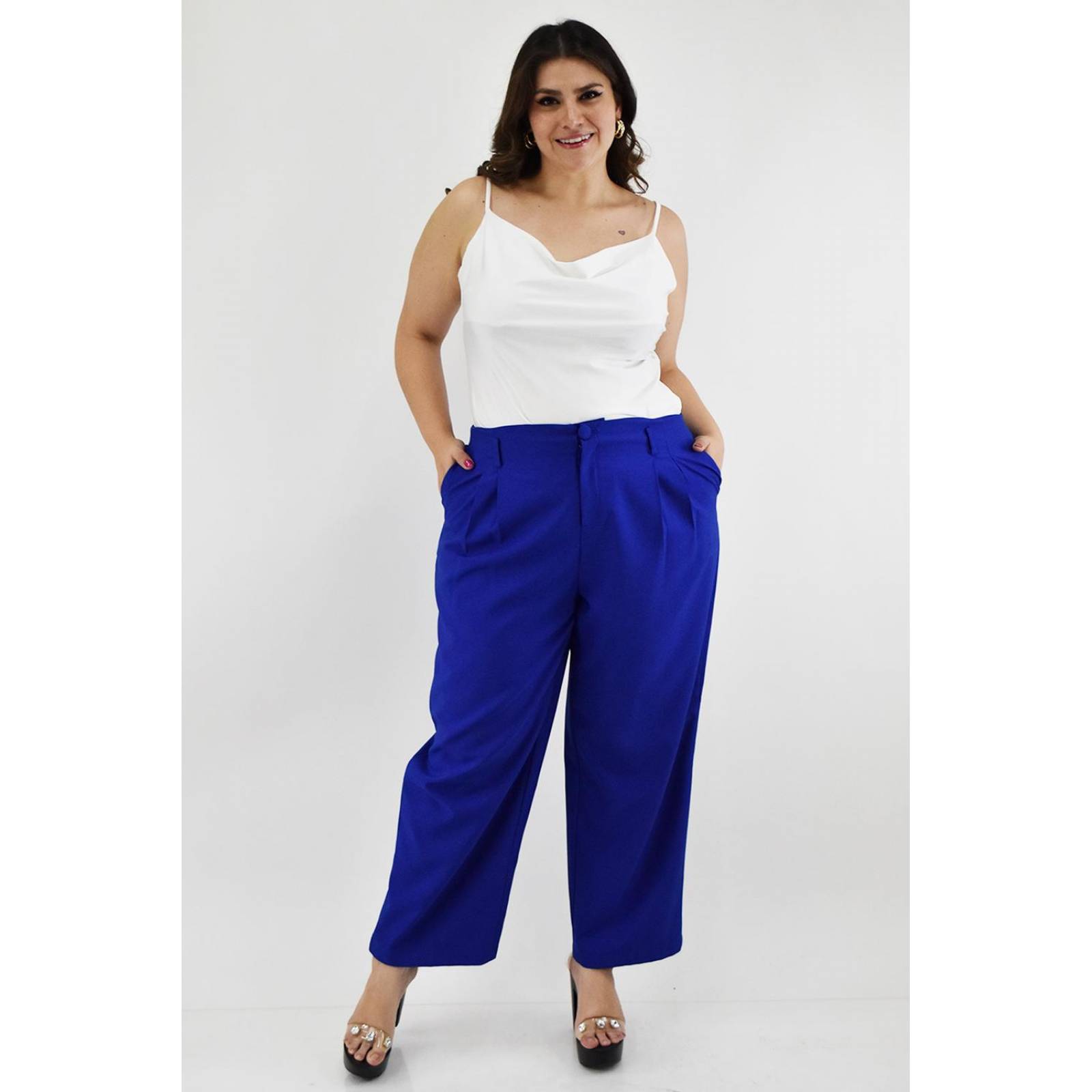 Pantalon de vestir Roman Fashion /Tallas Extras, 1380 (Azul rey) 