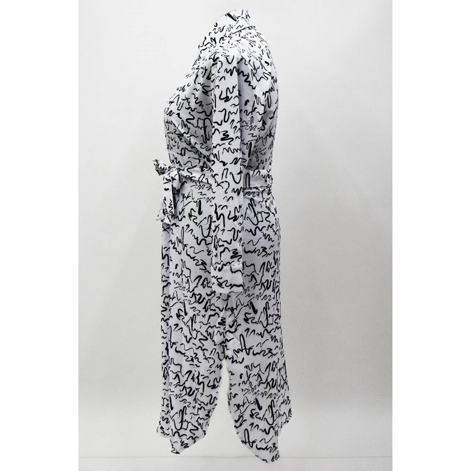 Vestido sublimado Roman Fashion /Tallas Extras, 4307 (Blanco) 