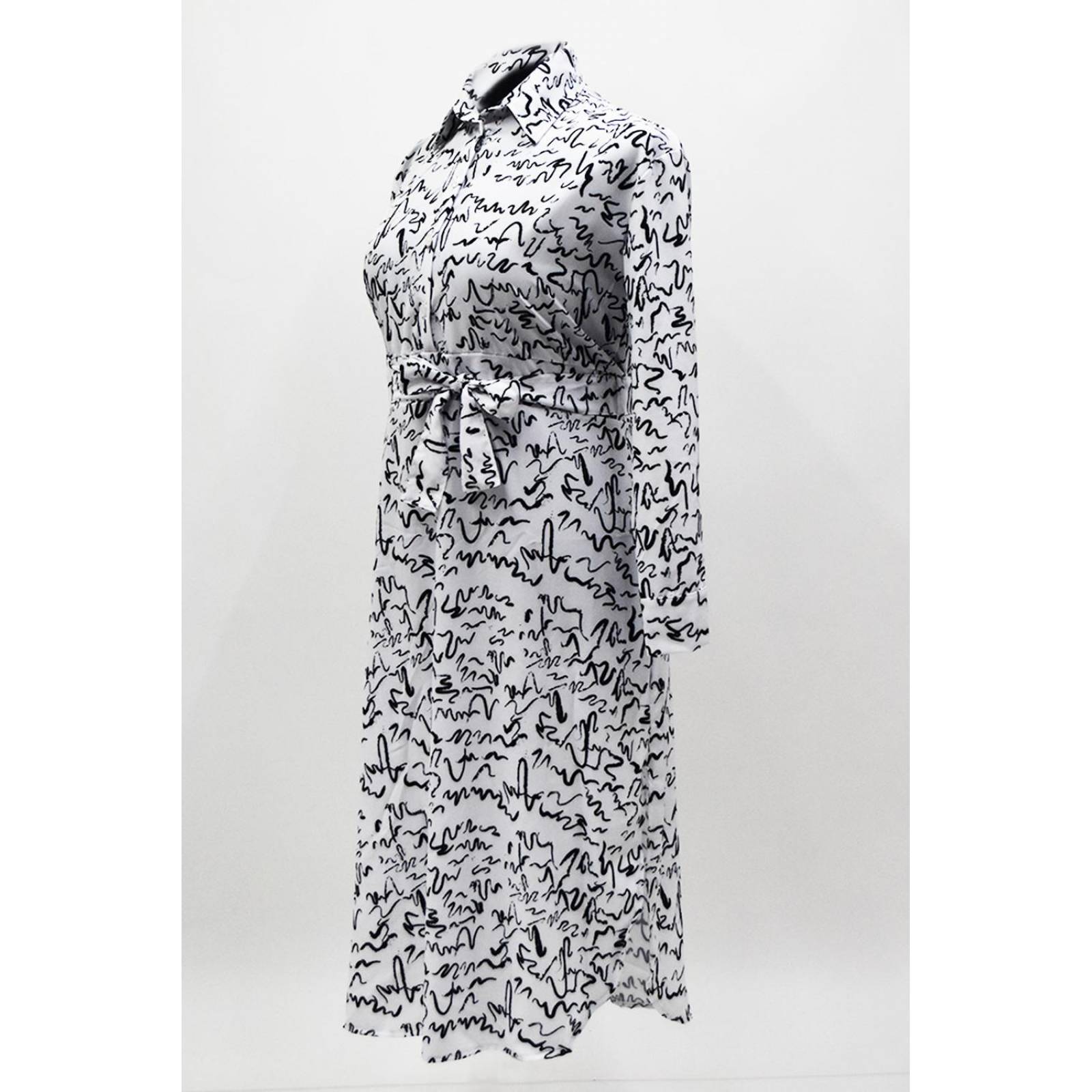 Vestido sublimado Roman Fashion /Tallas Extras, 4307 (Blanco) 