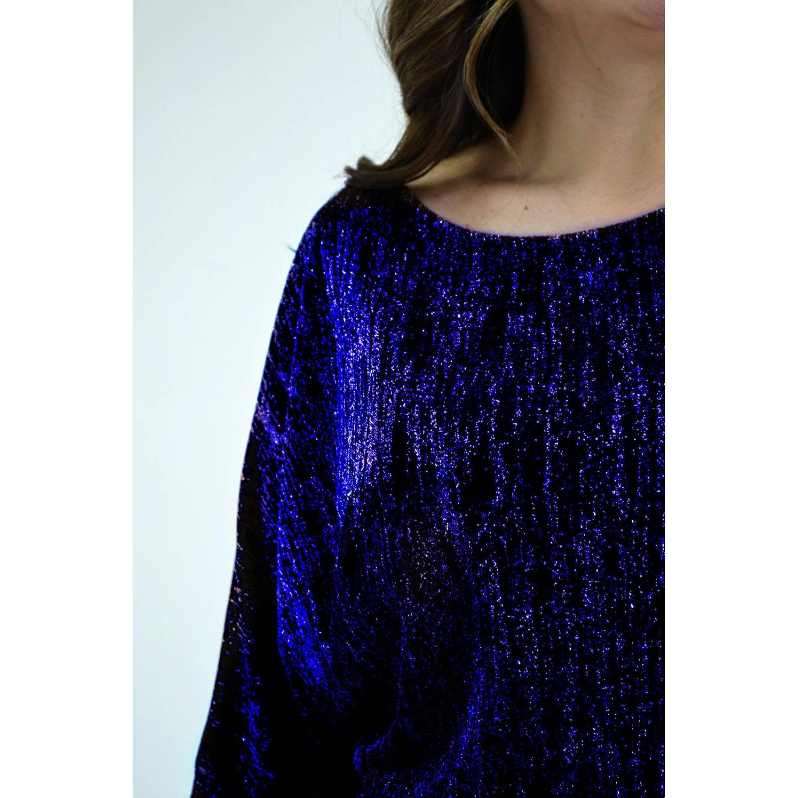 Blusa brillos Roman Fashion /Tallas Extras, 11760 (Azul rey) 