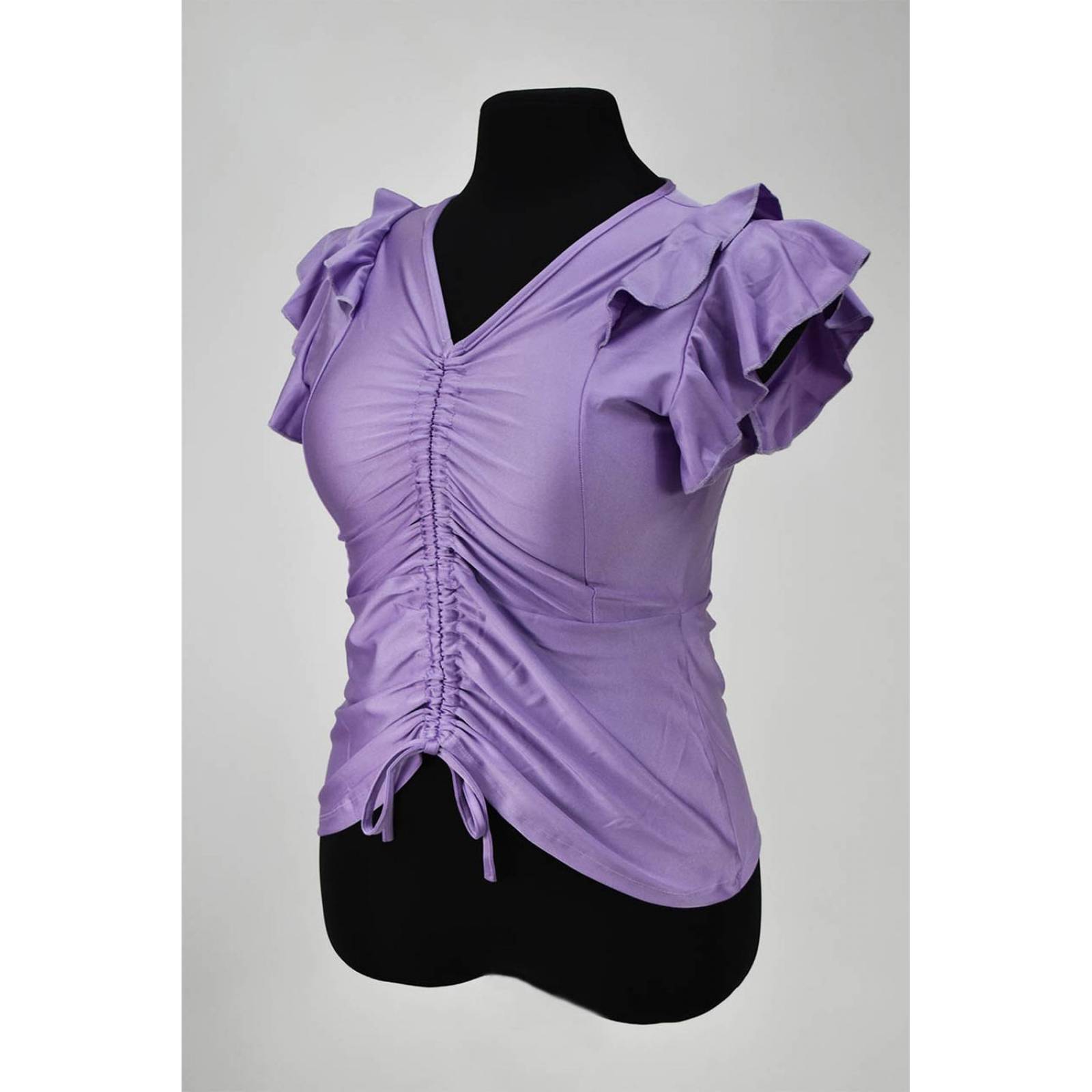 Blusa con jareta Roman Fashion /Tallas Extras, 1779 (Lila) 