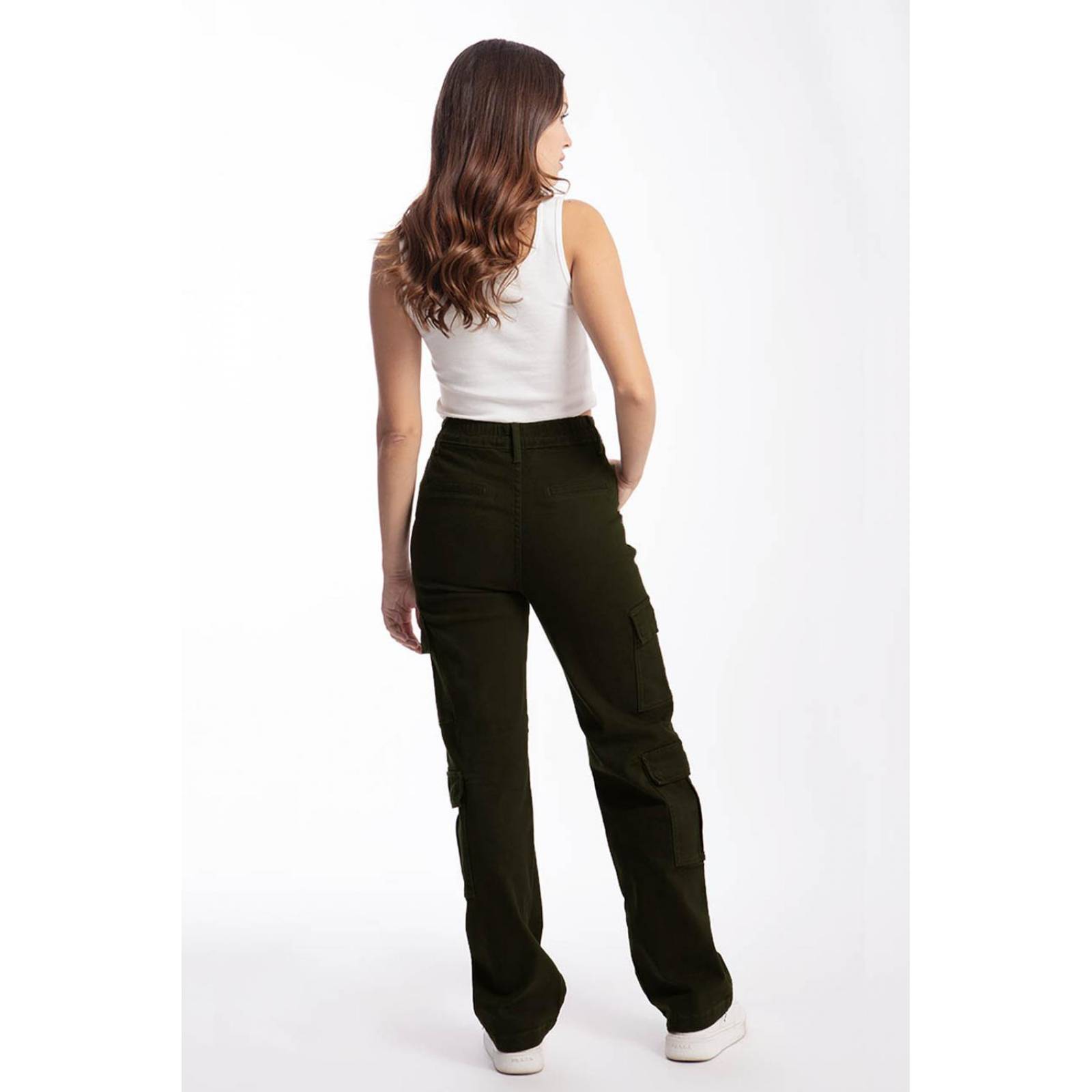 Jeans cargo Wide Leg Balam / Juvenil, 6516 (Verde militar) 
