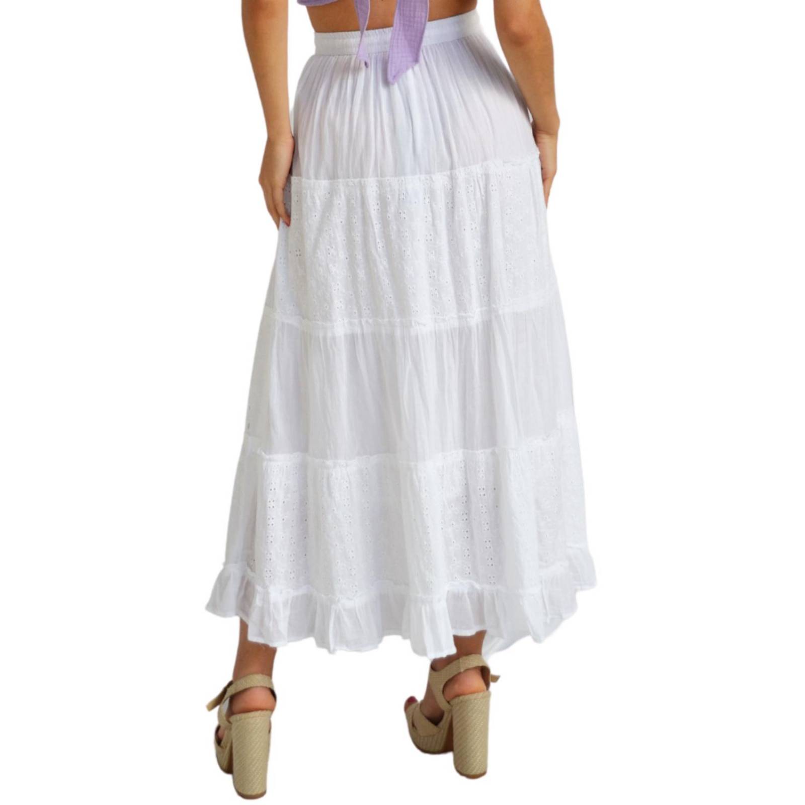 Falda larga de algodón/Juvenil, 3358 