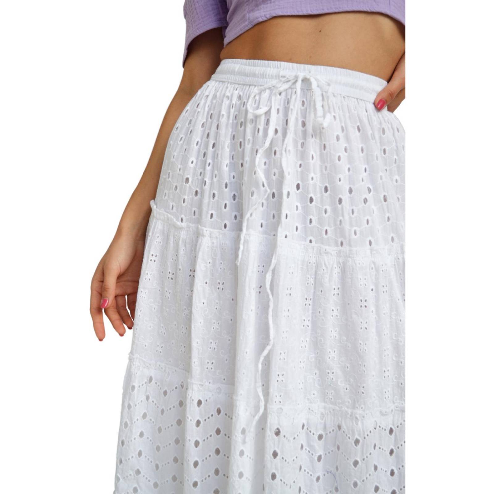 Falda larga de algodón/Juvenil, 3358 