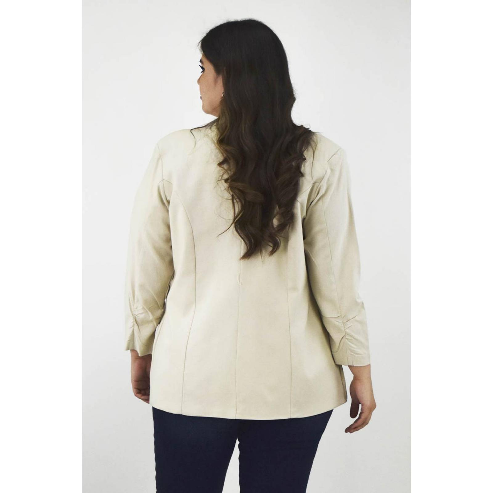 Blazer de lino Roman Fashion /Tallas Extras, 2329 (Beige) 