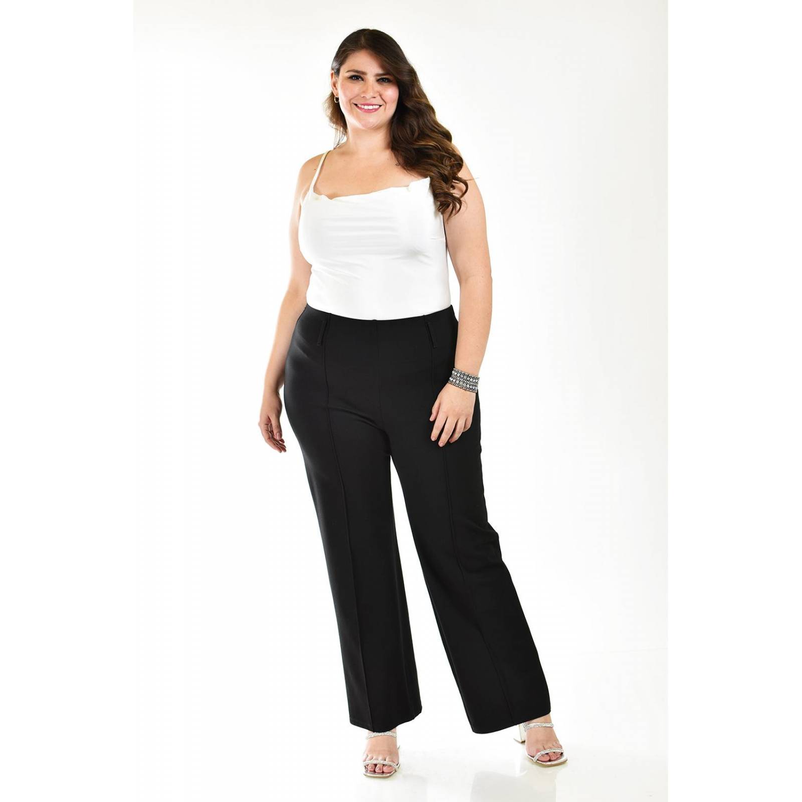 Pantalon puntiroma Premium Roman Fashion /Tallas Extras, 023 (Negro) 