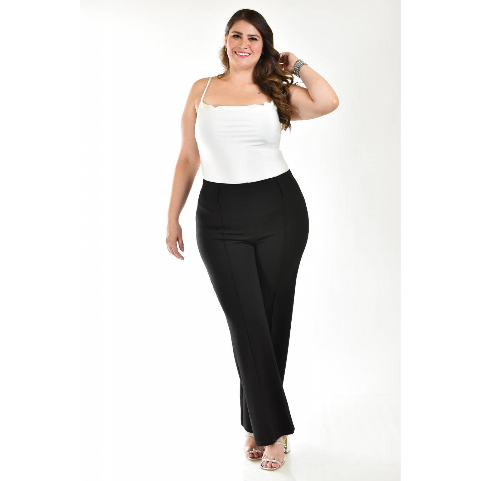 Pantalon puntiroma Premium Roman Fashion /Tallas Extras, 023 (Negro) 