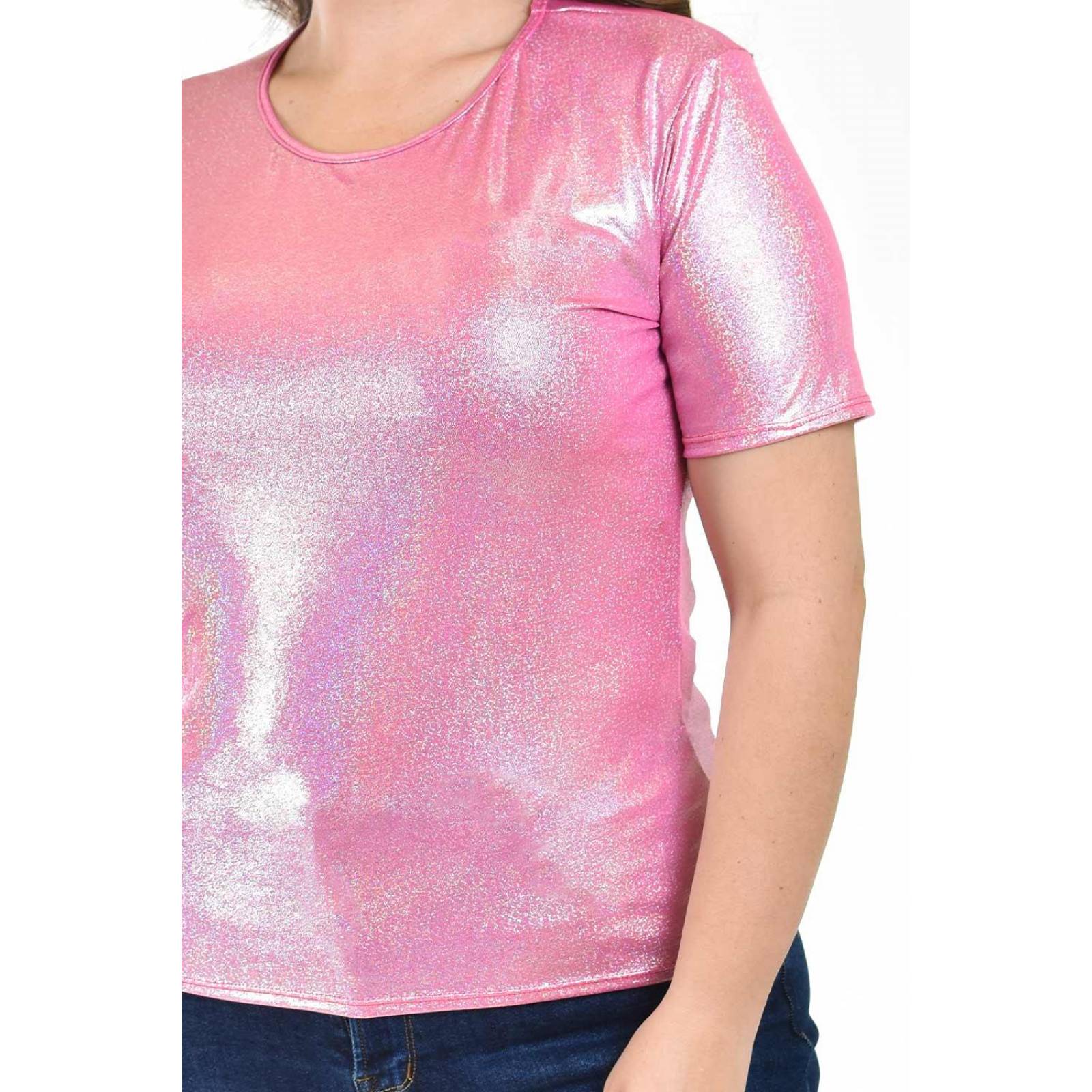Blusa brillos Roman Fashion /Tallas Extras, 1871 (Rosa) 