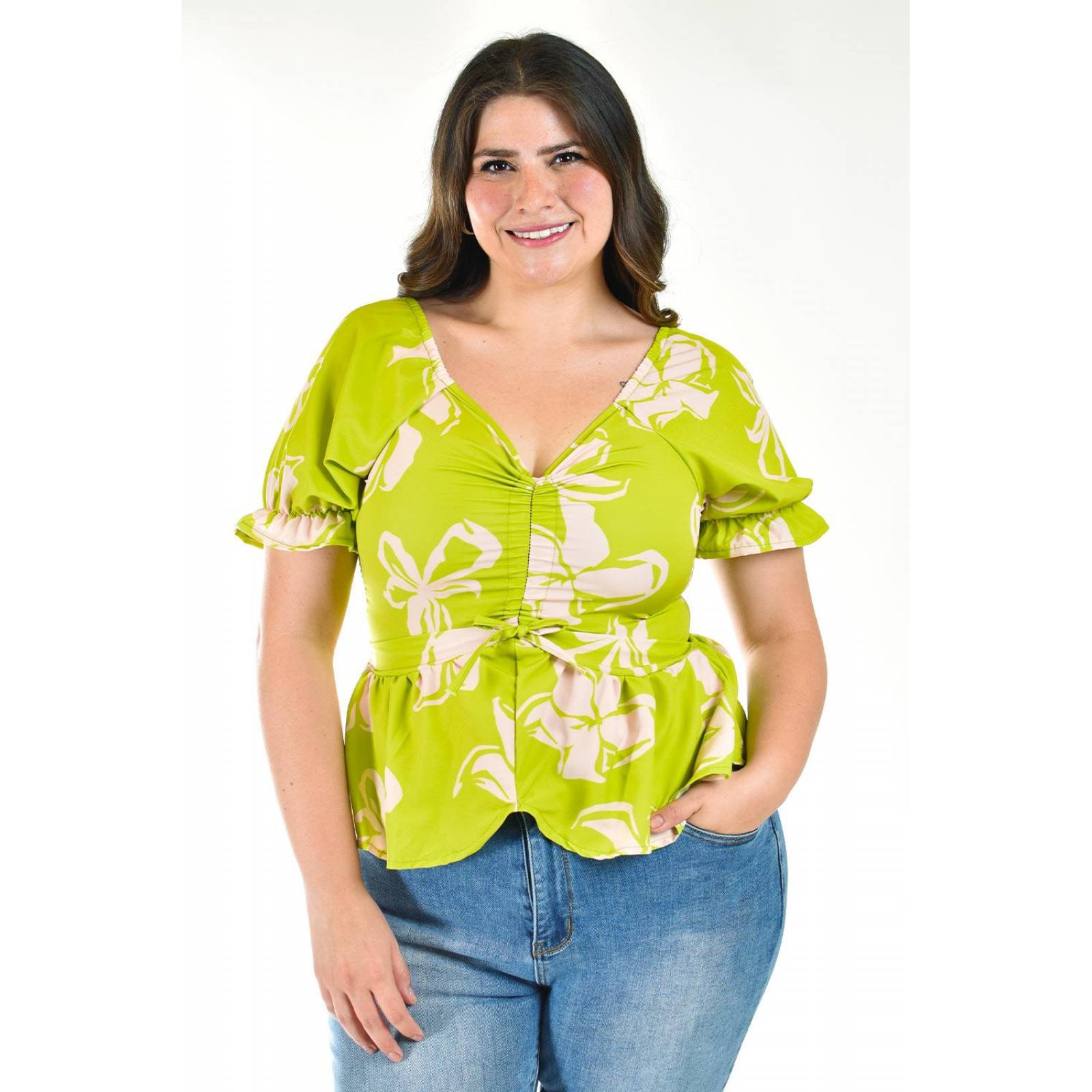 Blusa con jareta Roman Fashion /Tallas Extras, 1761 (Lima) 