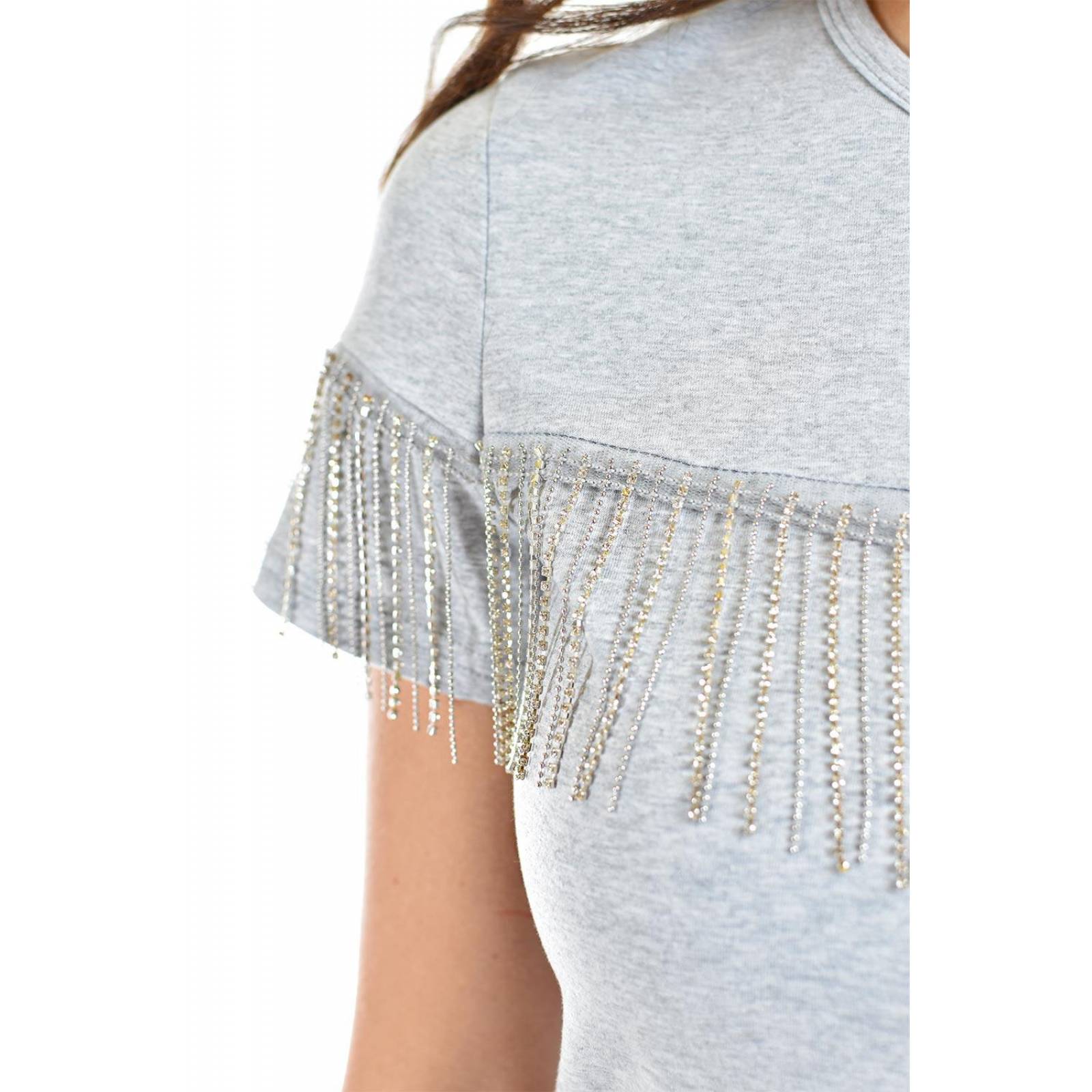 Vestido casual con pedreria Roman Fashion /Juvenil, 37407 (Gris) 