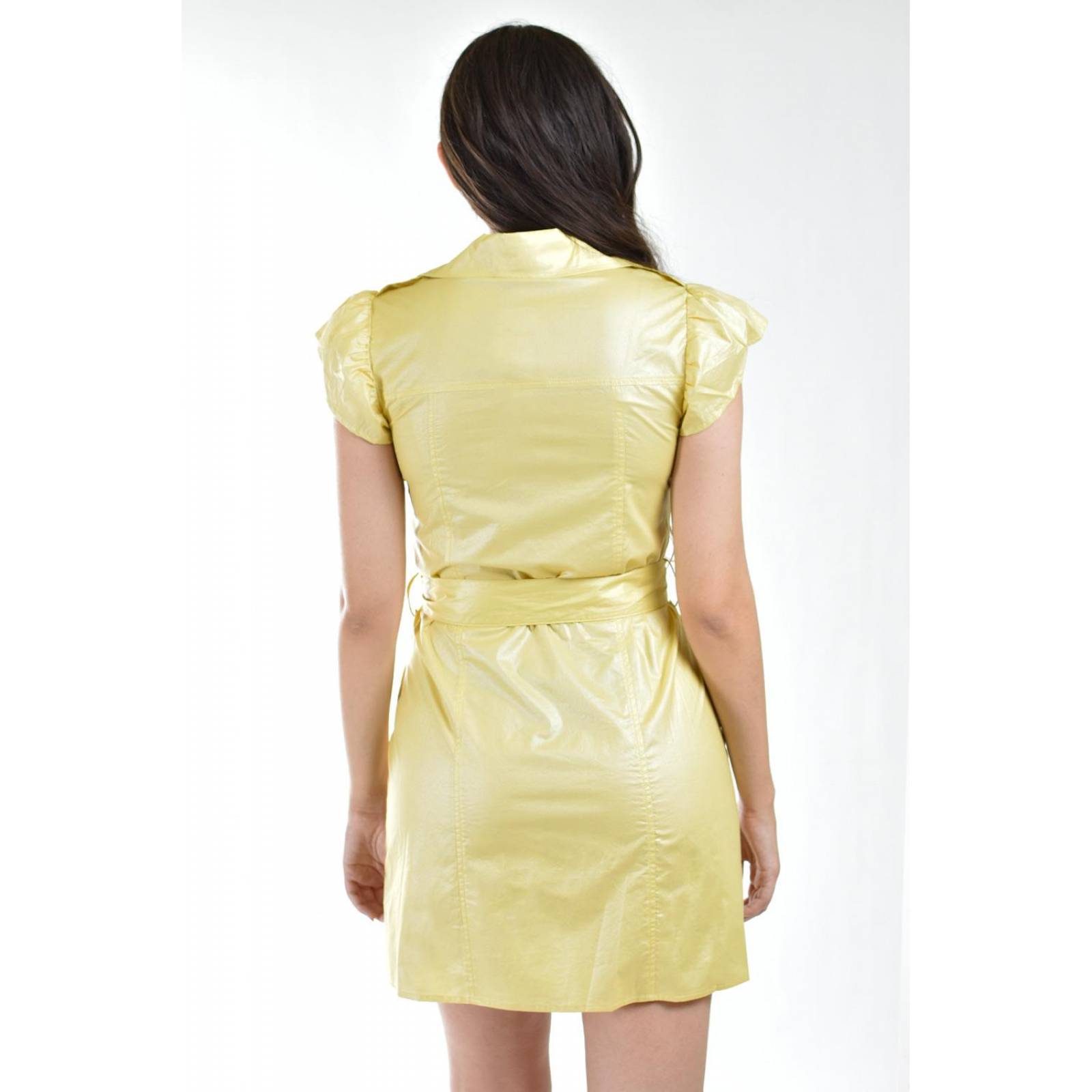 Vestido camisero efecto brillos Roman Fashion /Juvenil, 30314 (Amarillo) 