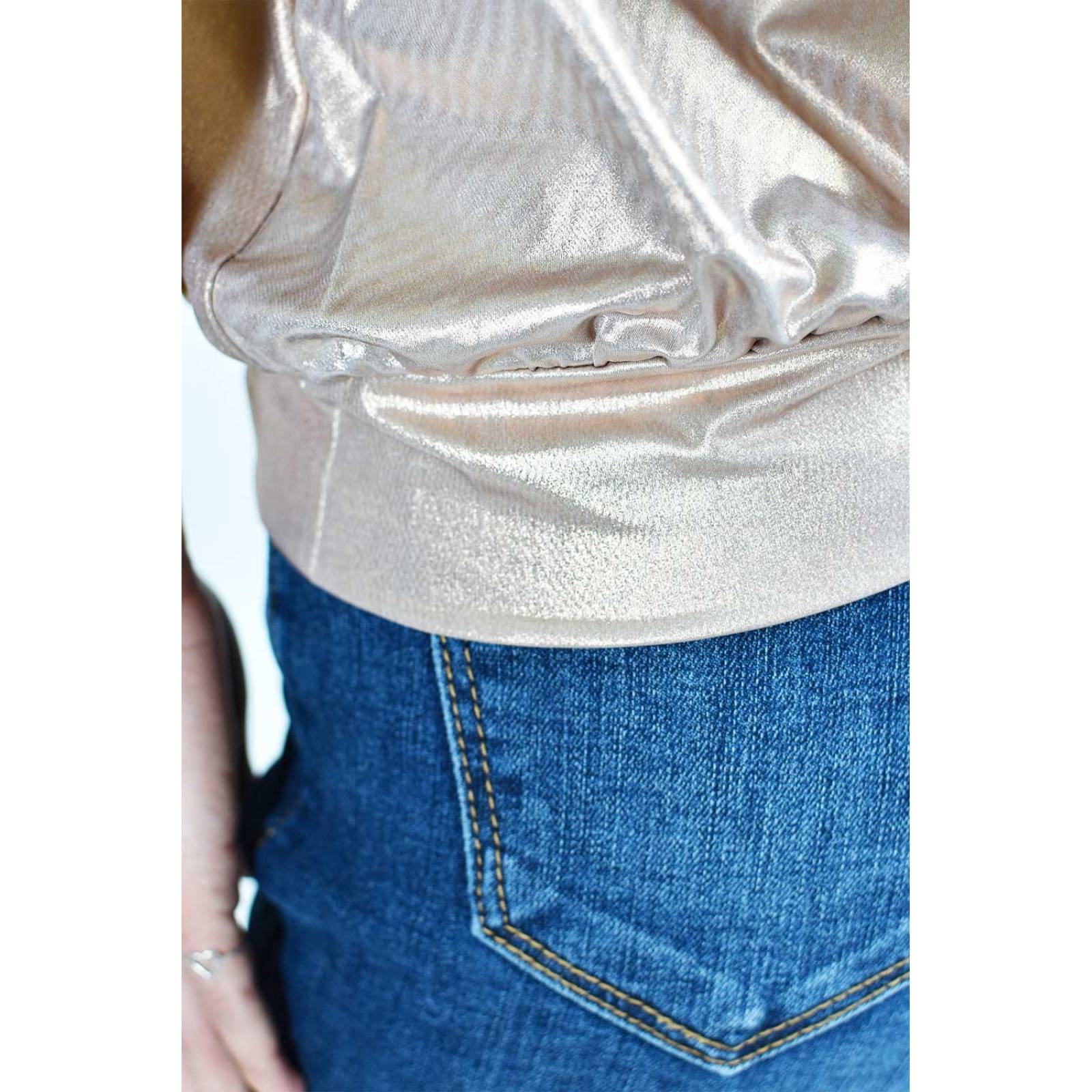 Blusa efecto metalico Roman Fashion /Juvenil, 0001 (Dorado)