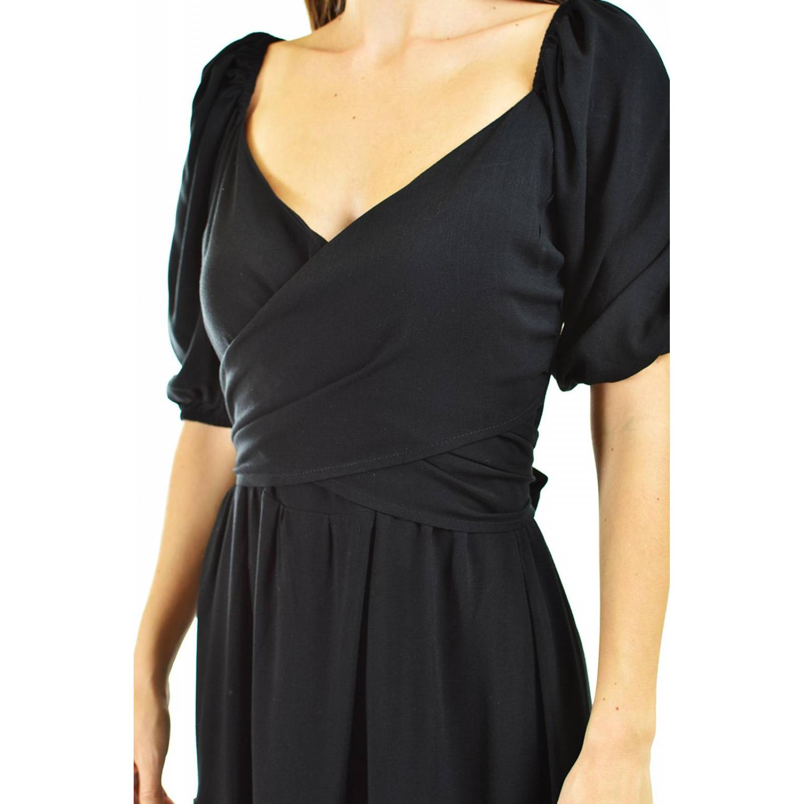 Vestido escote cruzado Roman Fashion /Juvenil, 1061 (Negro) 