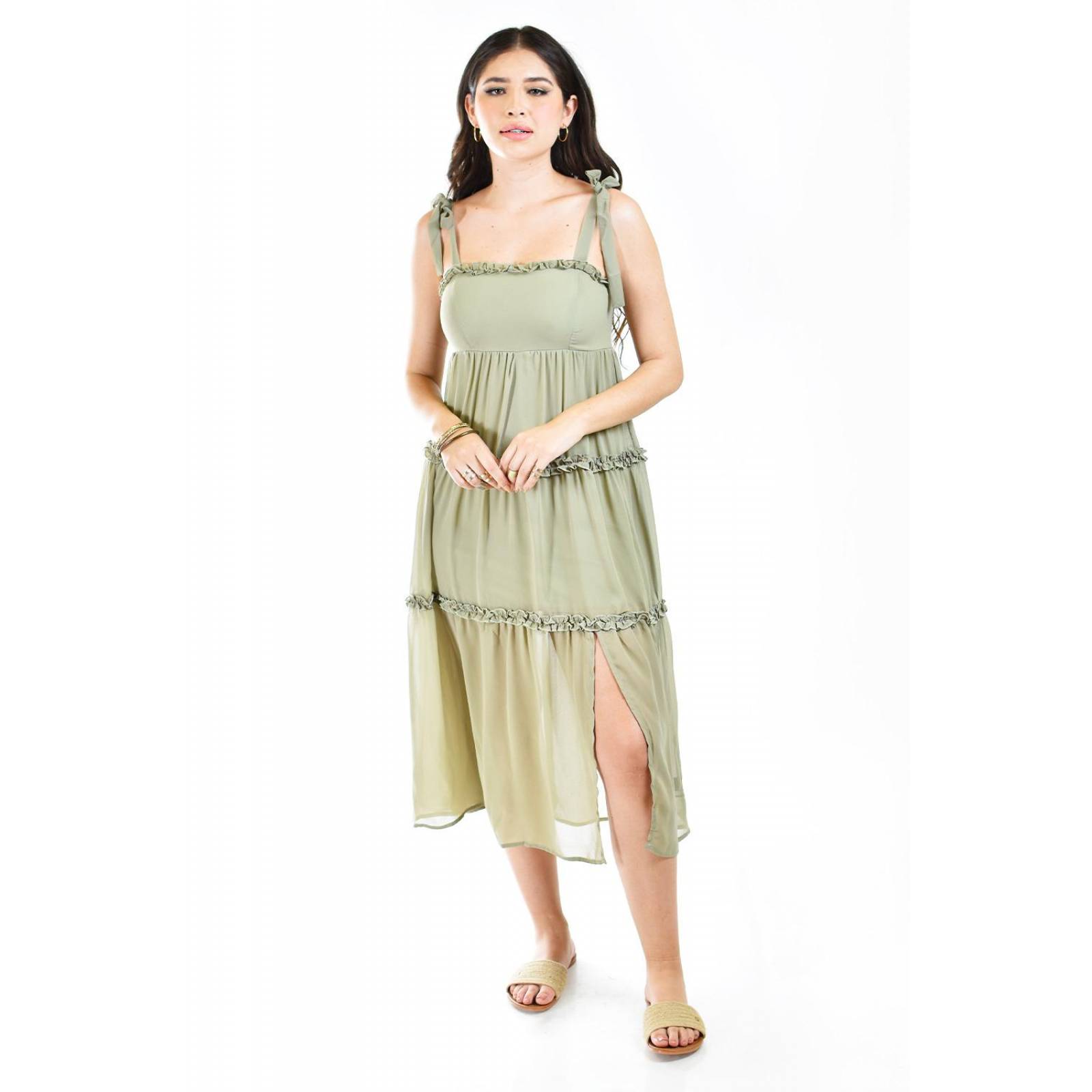 Vestido vaporoso Roman Fashion /Juvenil, 26294 (Verde) 