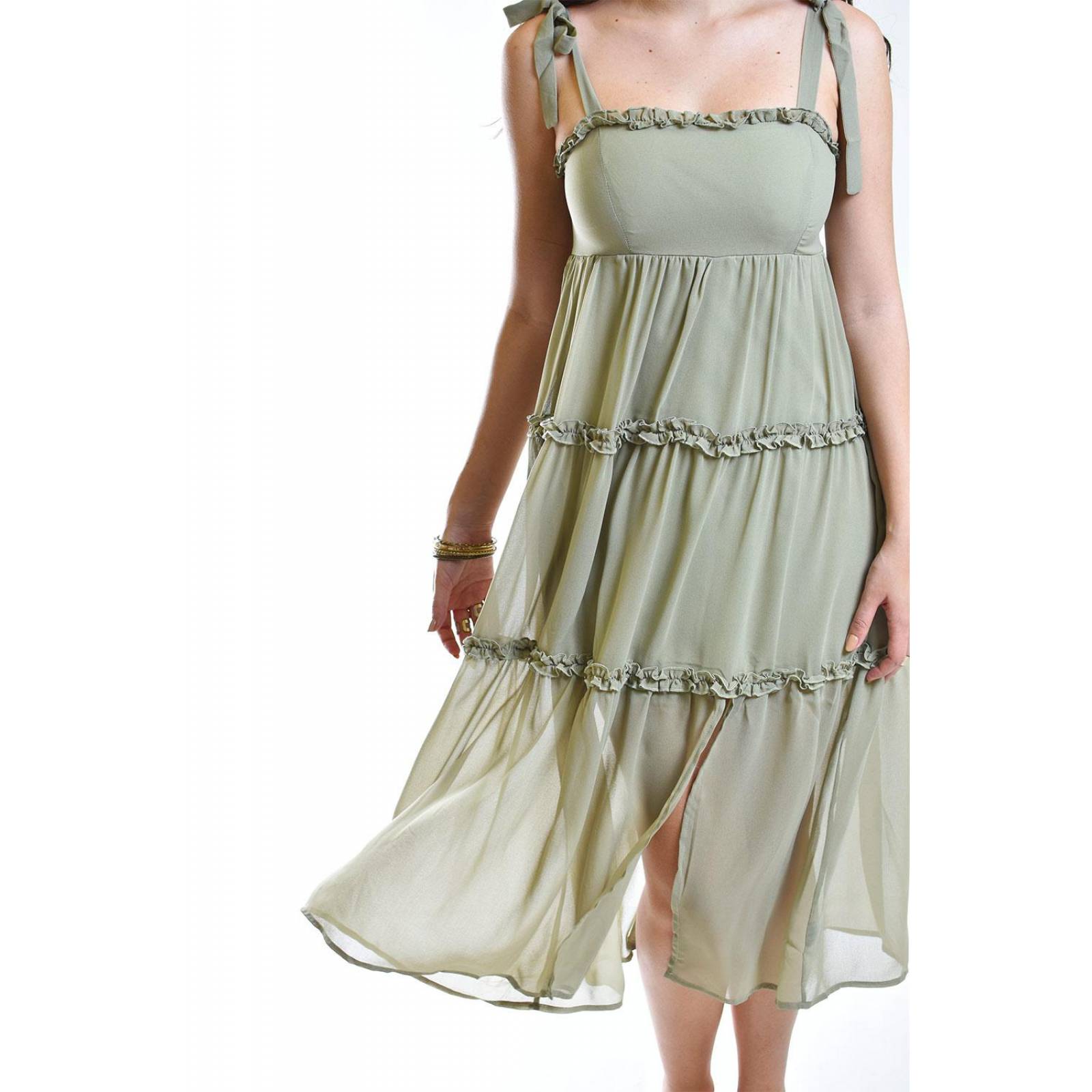 Vestido vaporoso Roman Fashion /Juvenil, 26294 (Verde) 