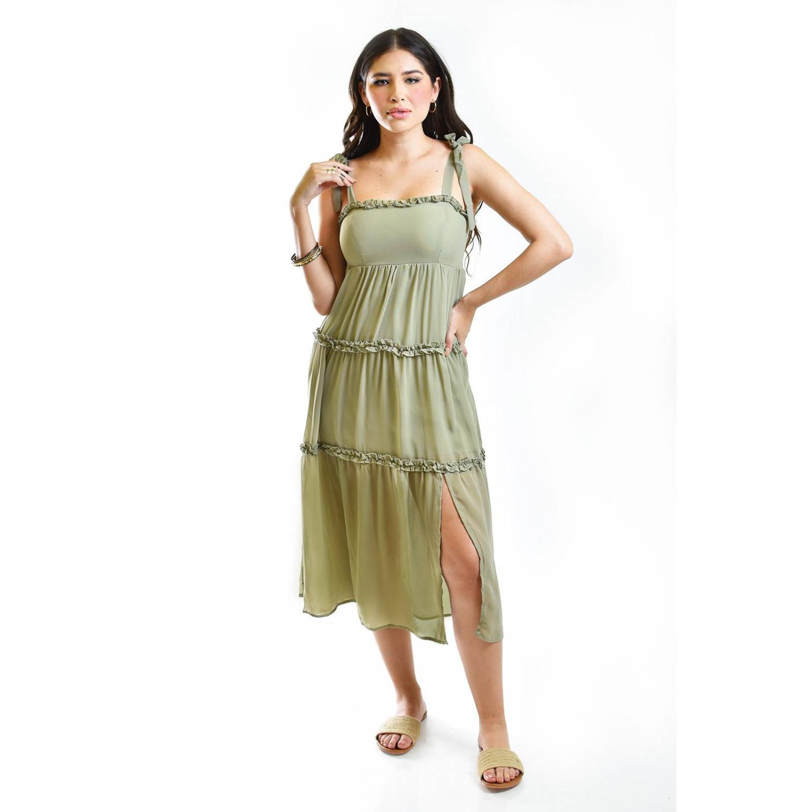 Vestido vaporoso Roman Fashion /Juvenil, 26294 (Verde) 