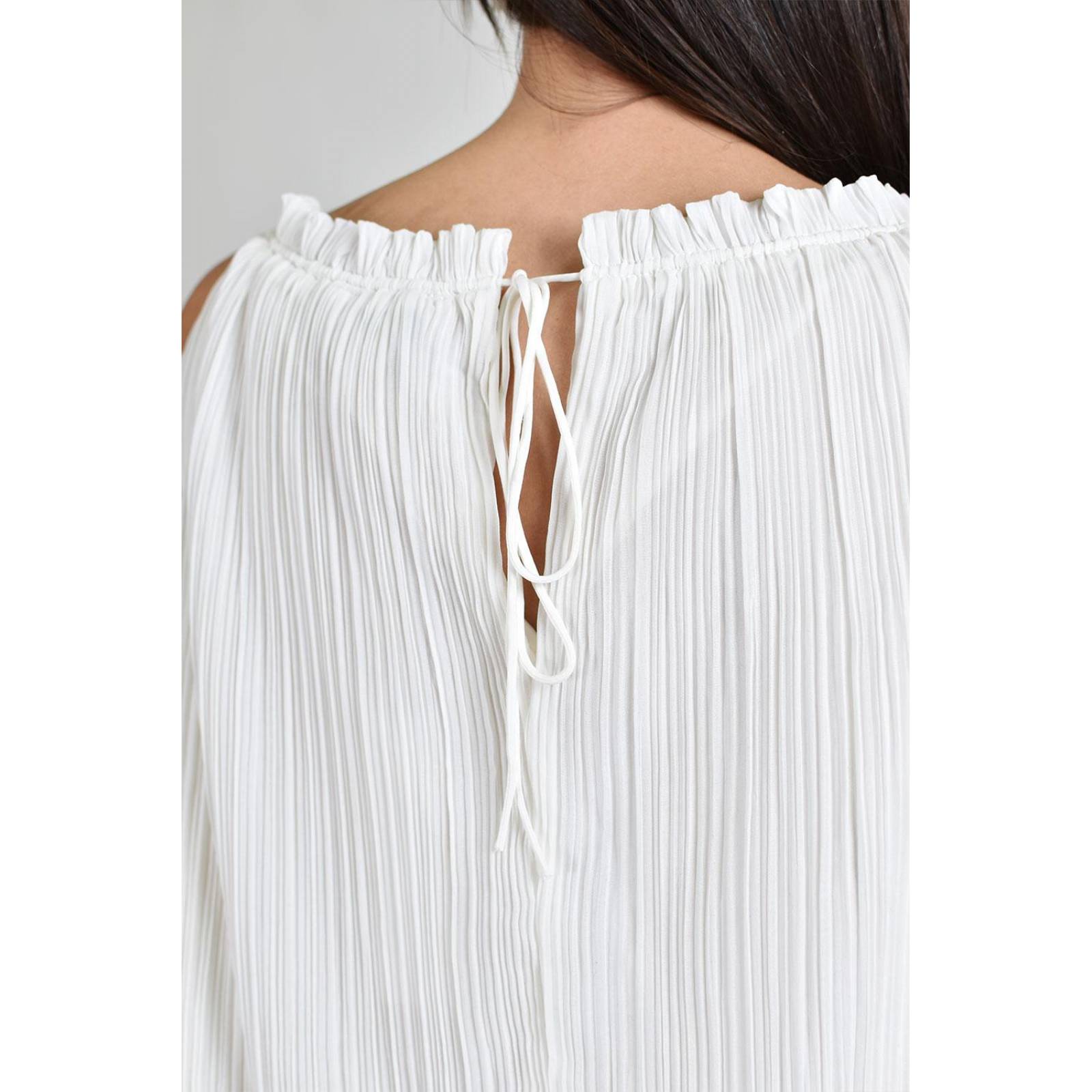 Blusa plisada Roman Fashion /Juvenil, 2200 (Blanco)