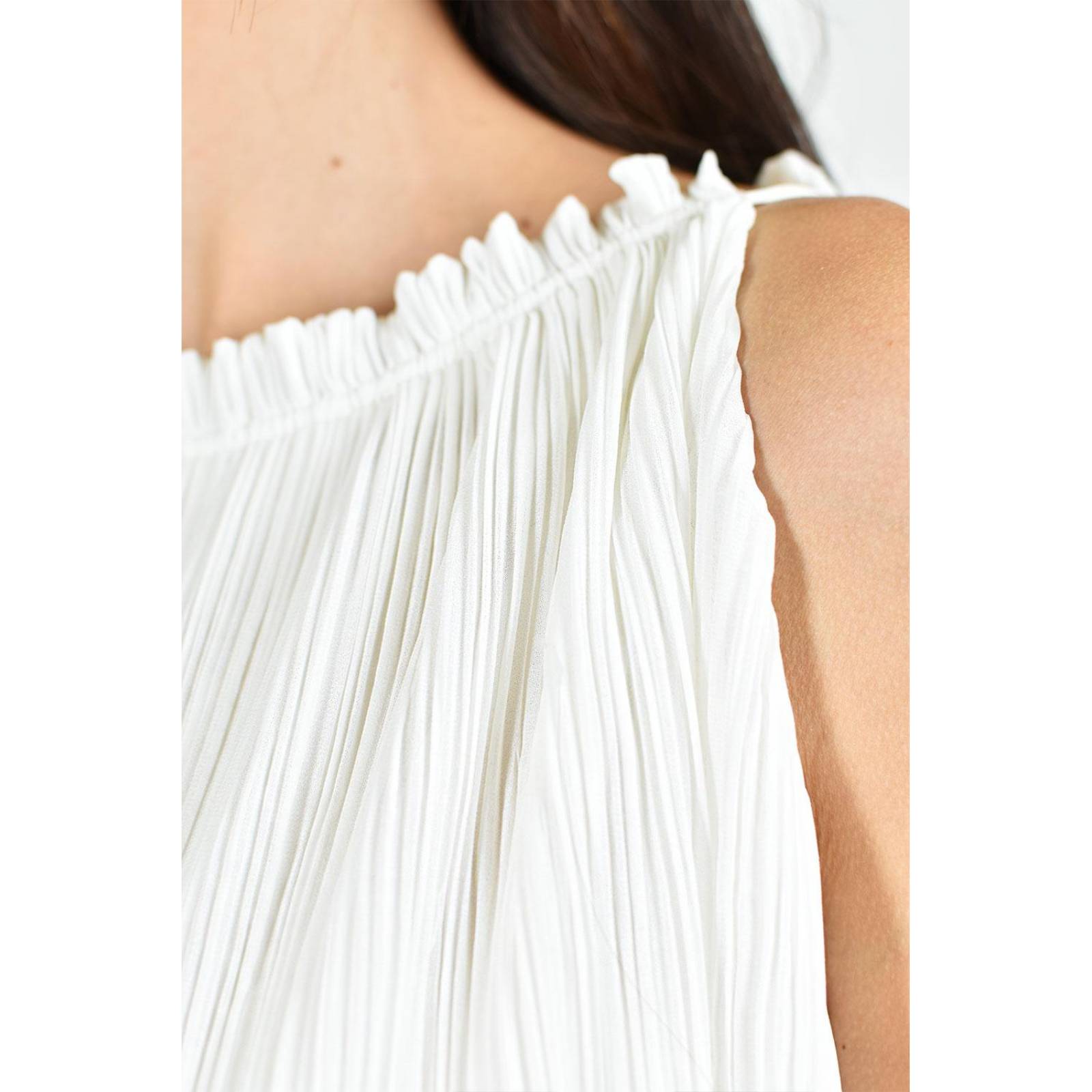 Blusa plisada Roman Fashion /Juvenil, 2200 (Blanco)