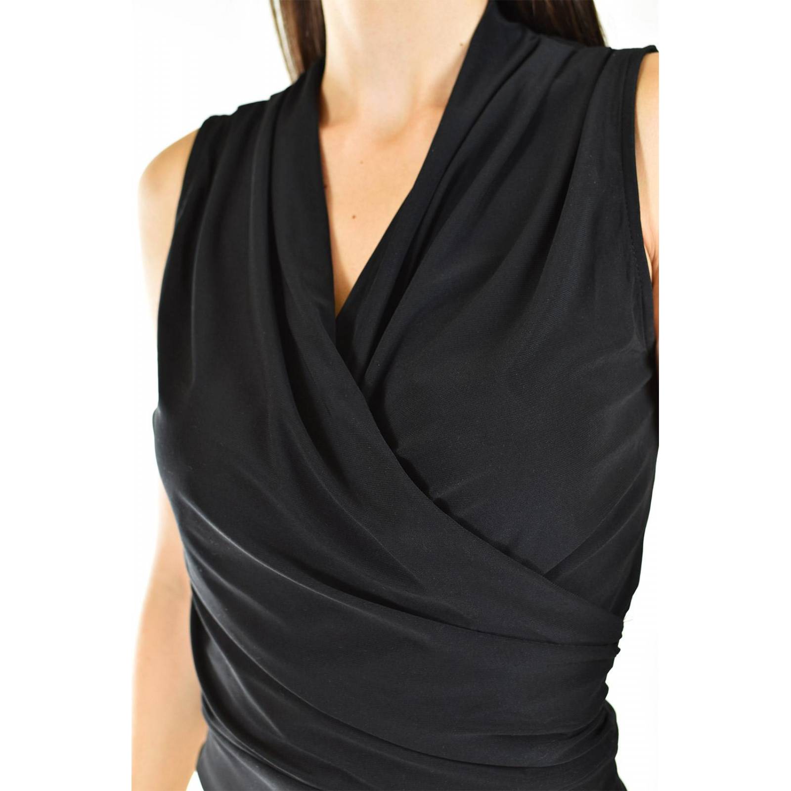 Blusa escote cruzado Roman Fashion /Juvenil, 56686 (Negro) 