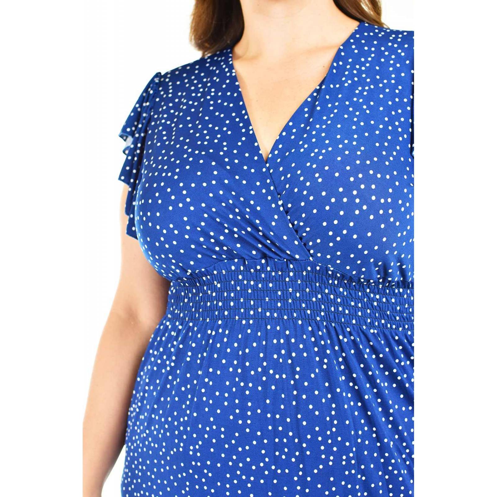 Vestido midi Roman Fashion /Tallas Extras, 9940X (Azul rey) 