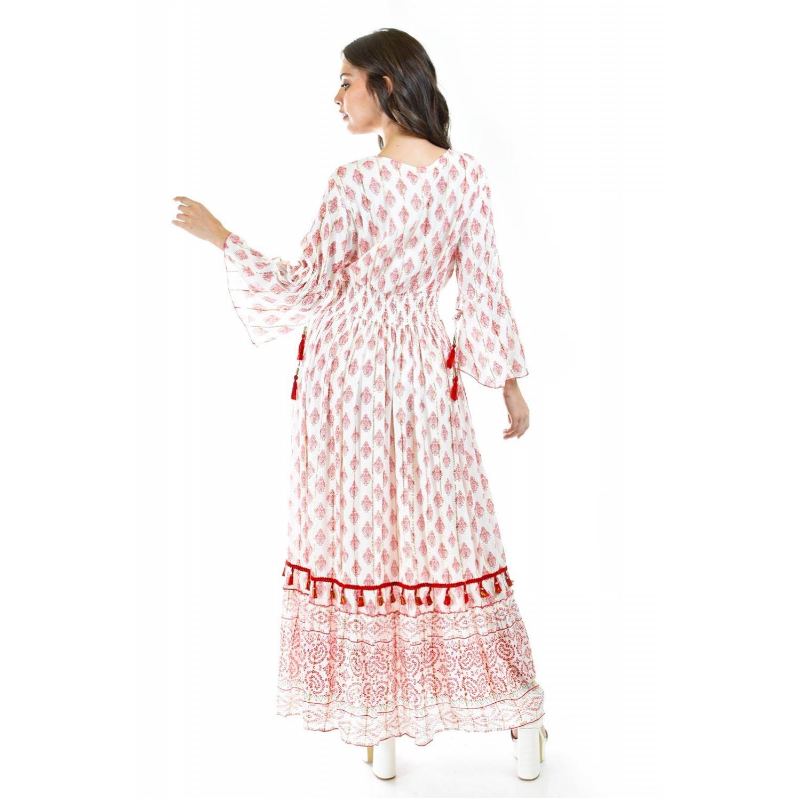 Vestido bohemio largo Roman Fashion /Juvenil, 23179 (Rojo)