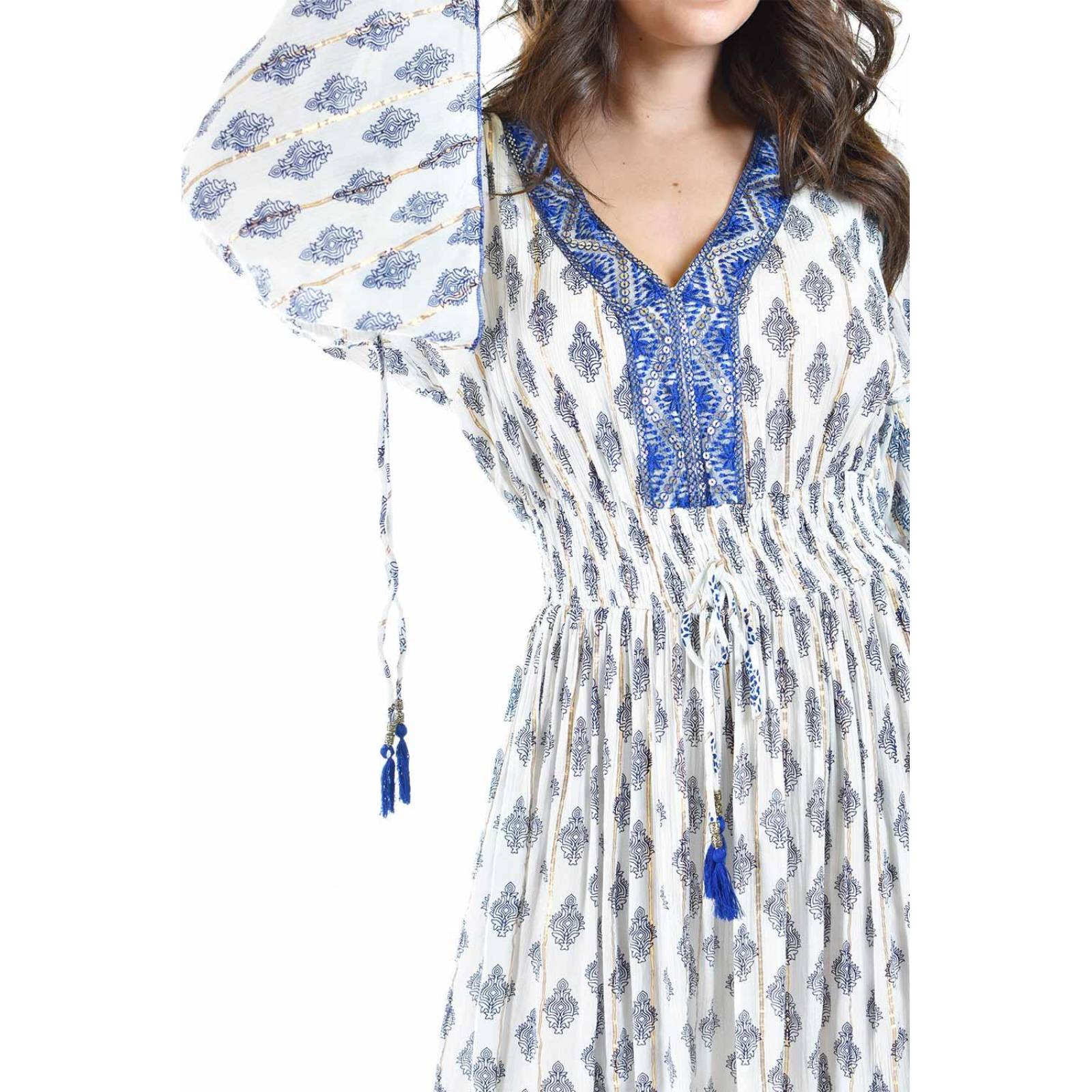 Vestido bohemio largo Roman Fashion /Juvenil, 23179 (Azul rey) 