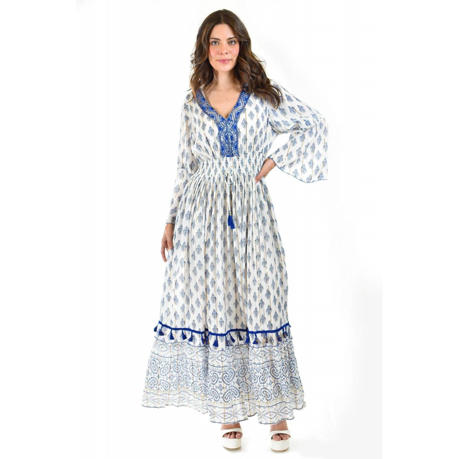 Vestido bohemio largo Roman Fashion /Juvenil, 23179 (Azul rey) 