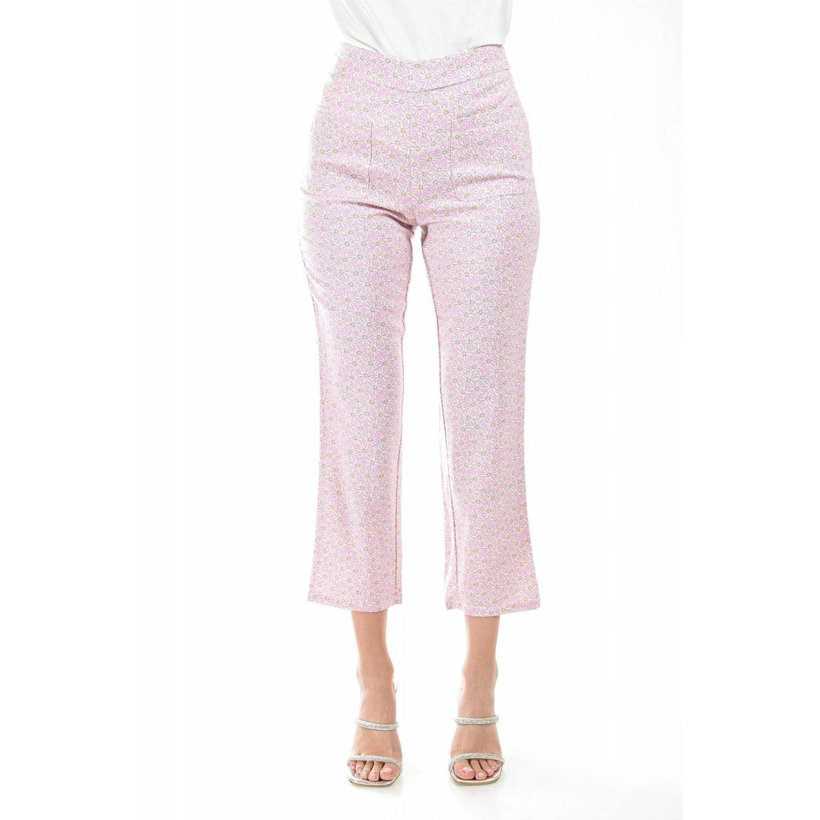 Pantalon estampado floral Roman Fashion /Juvenil, 5102 (Rosa flores) 