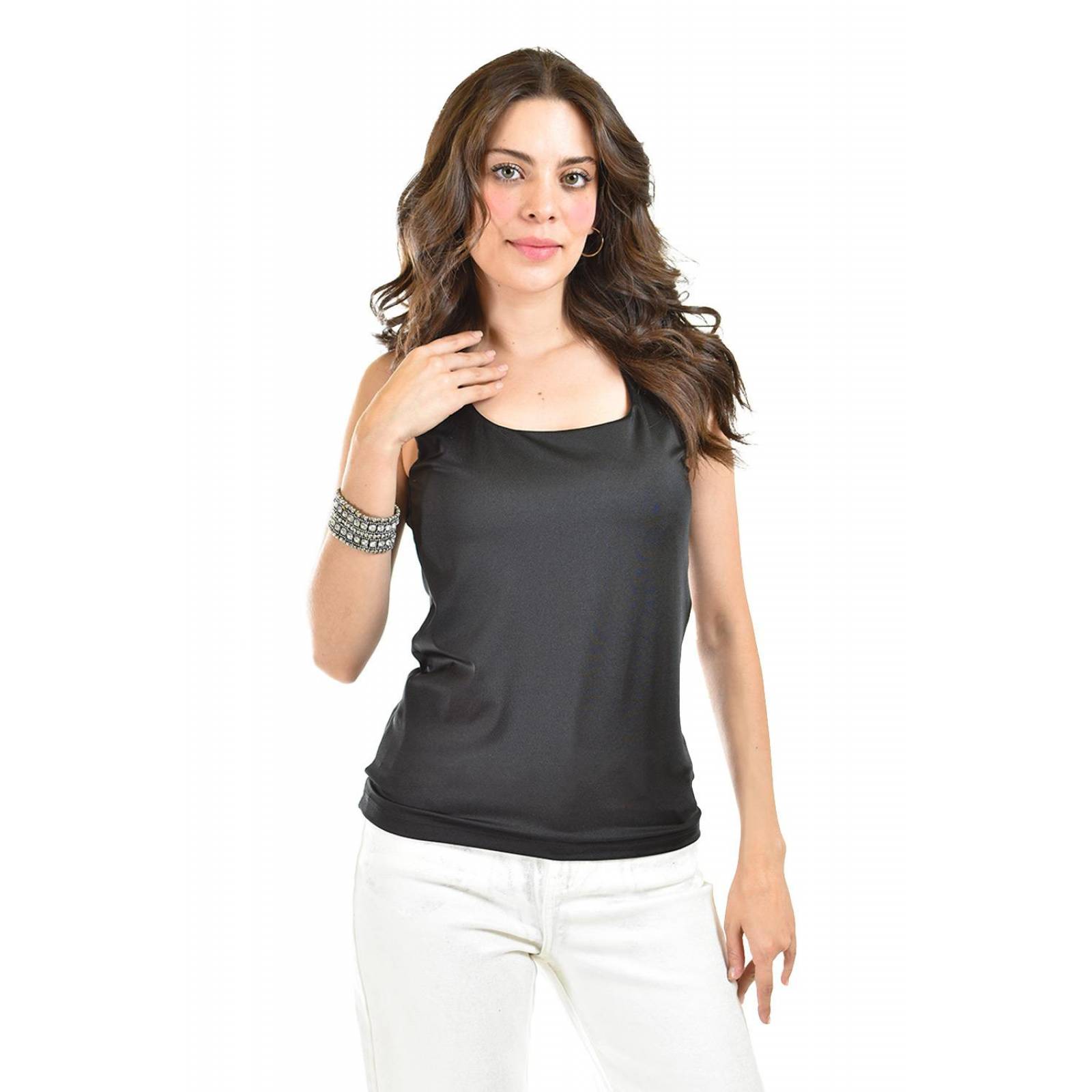 Blusa sin mangas Roman Fashion /Juvenil, 2913 (Negro) 