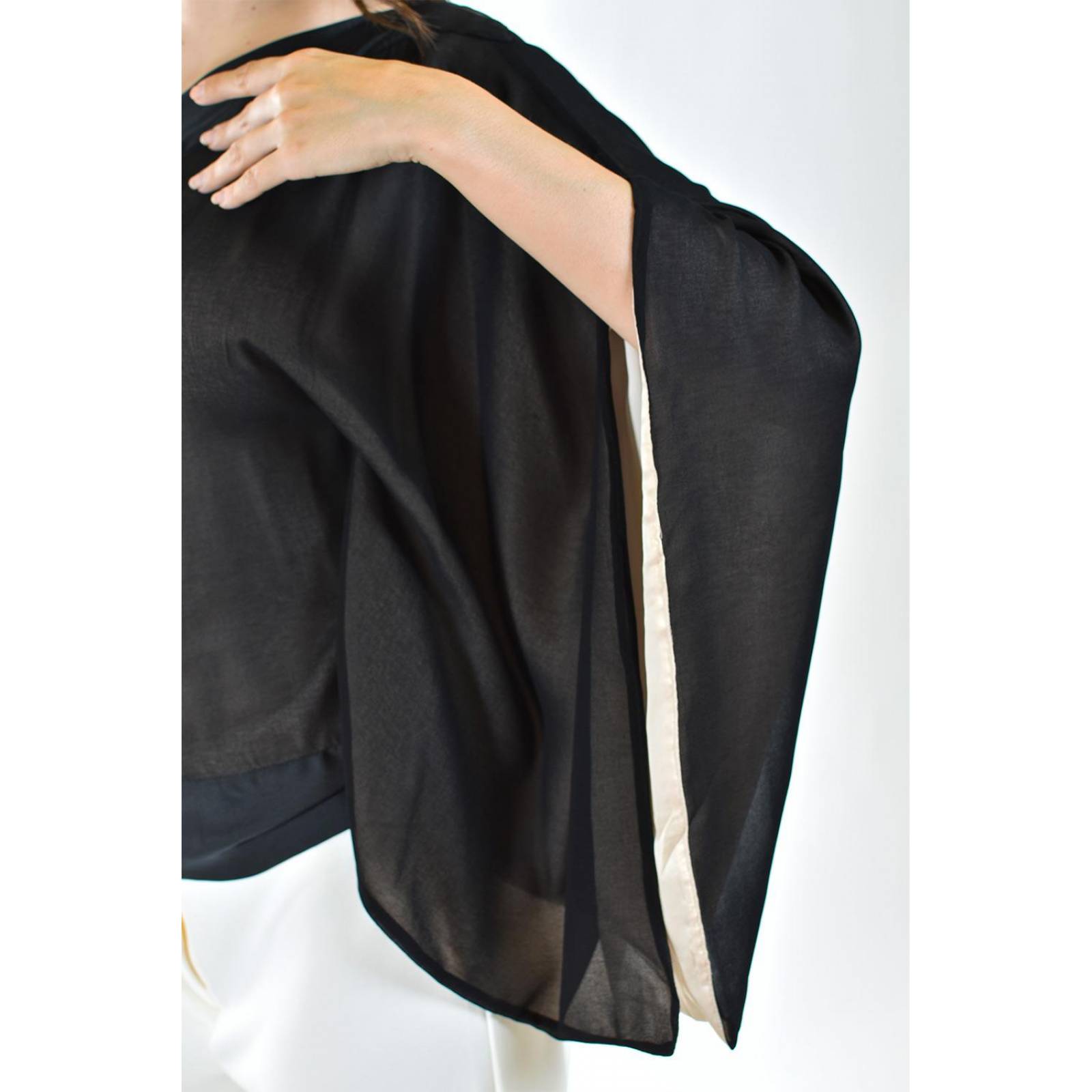 Blusa asimetrica de un hombro Roman Fashion /Juvenil, 32745 (Negro) 