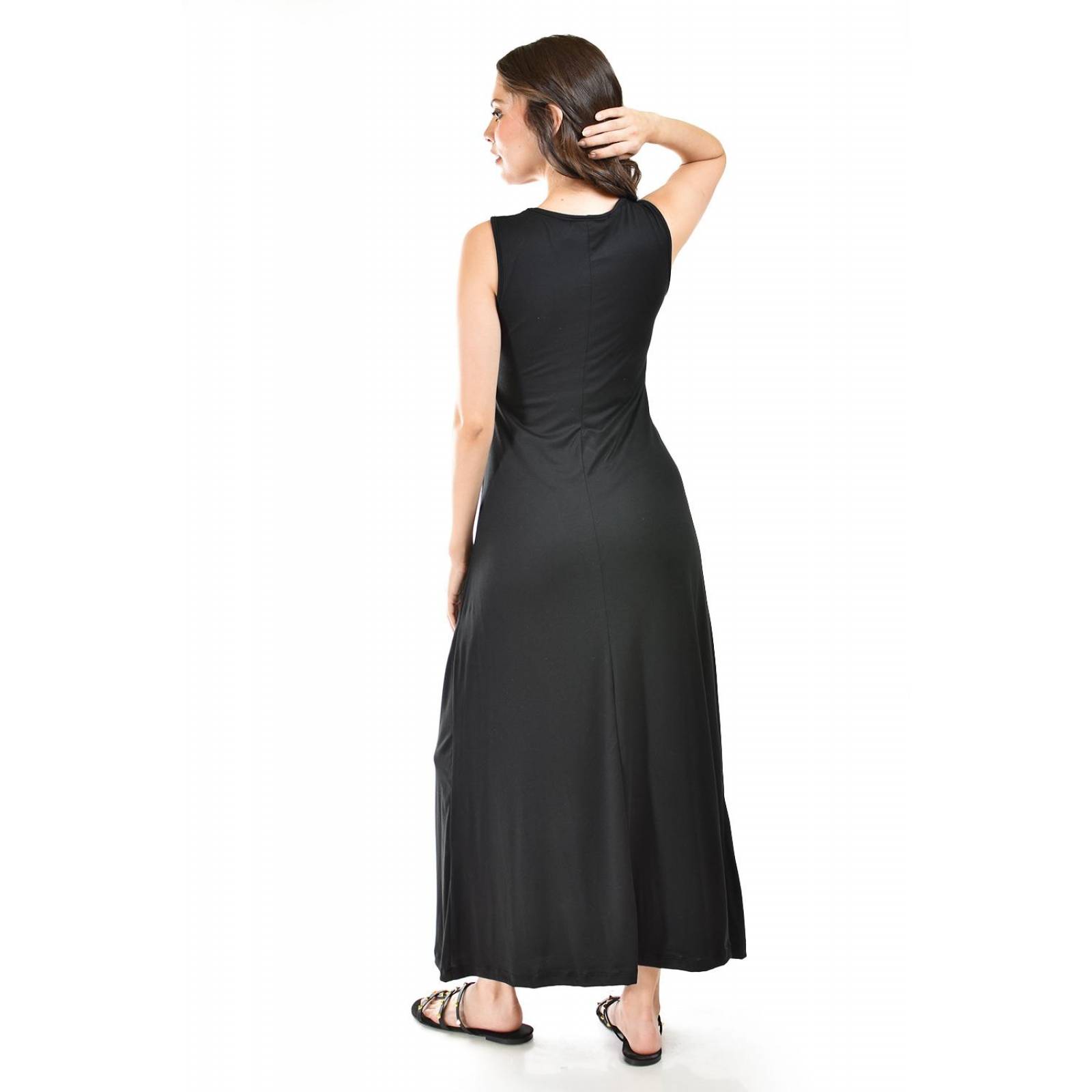 Maxi vestido con strech Roman Fashion /Juvenil, 01797 (Negro) 