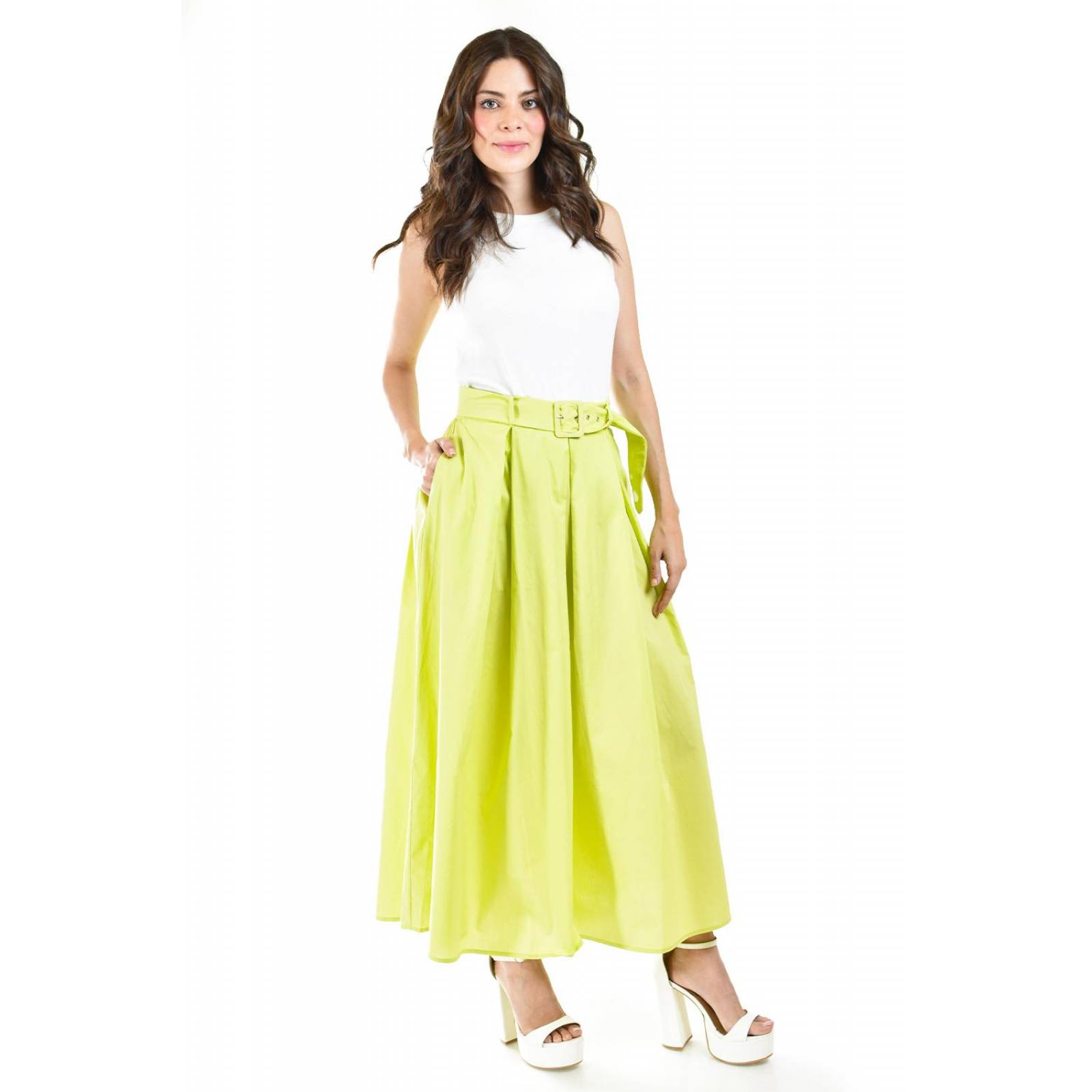 Falda midi con cinto Roman Fashion /Juvenil, 40883 (Lima) 