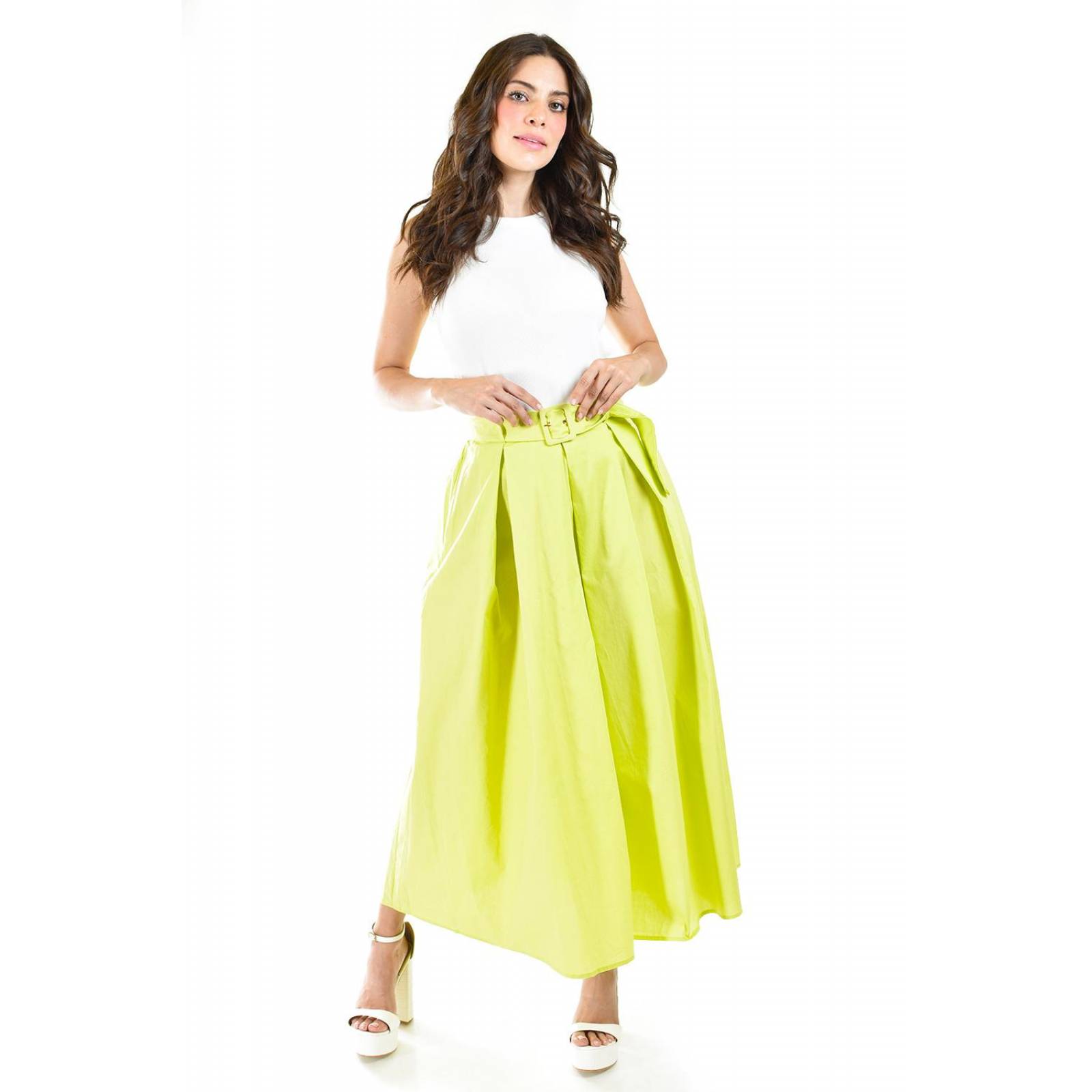 Falda midi con cinto Roman Fashion /Juvenil, 40883 (Lima) 