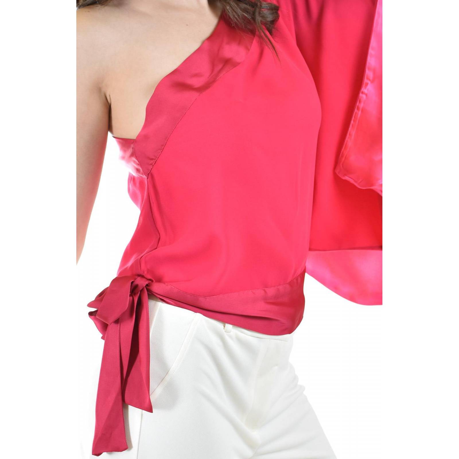 Blusa asimetrica de un hombro Roman Fashion /Juvenil, 32745 (Fiusha) 