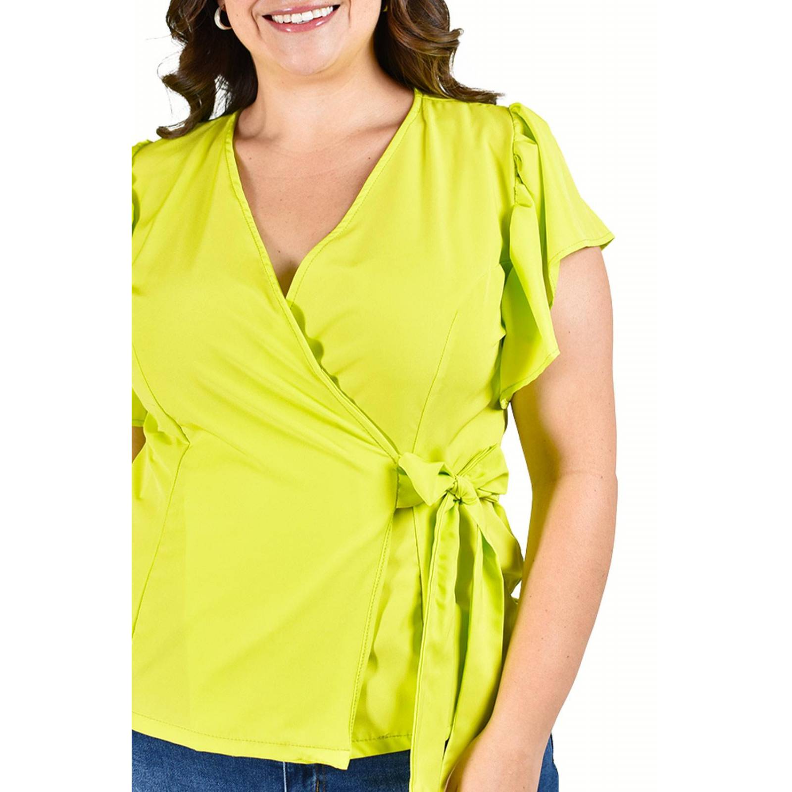 Blusa manga mariposa Roman Fashion /Tallas Extras, 1840 (Lima) 