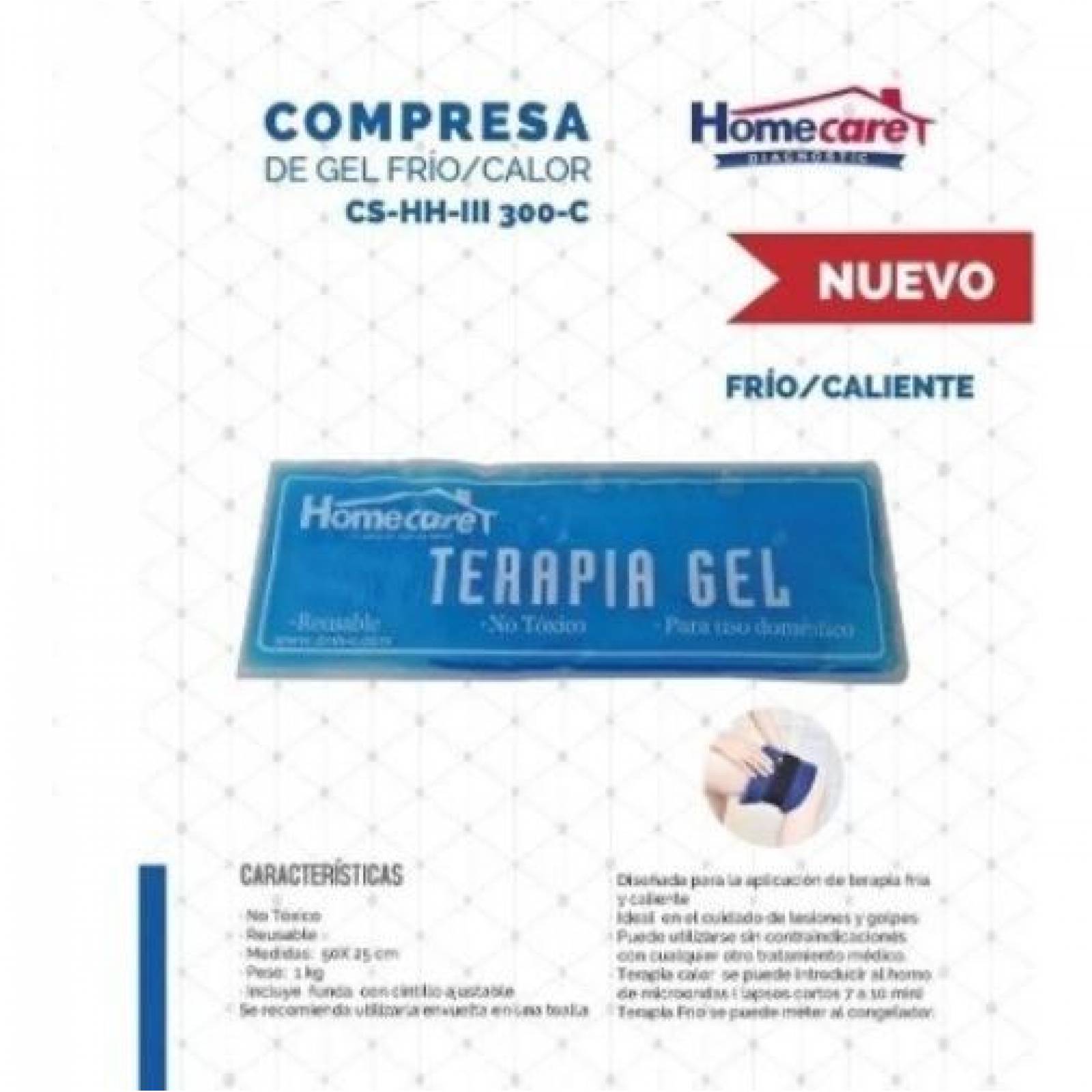 Compresa Gel Terapia Frio Caliente Calor 50x25 Cm Homecare 