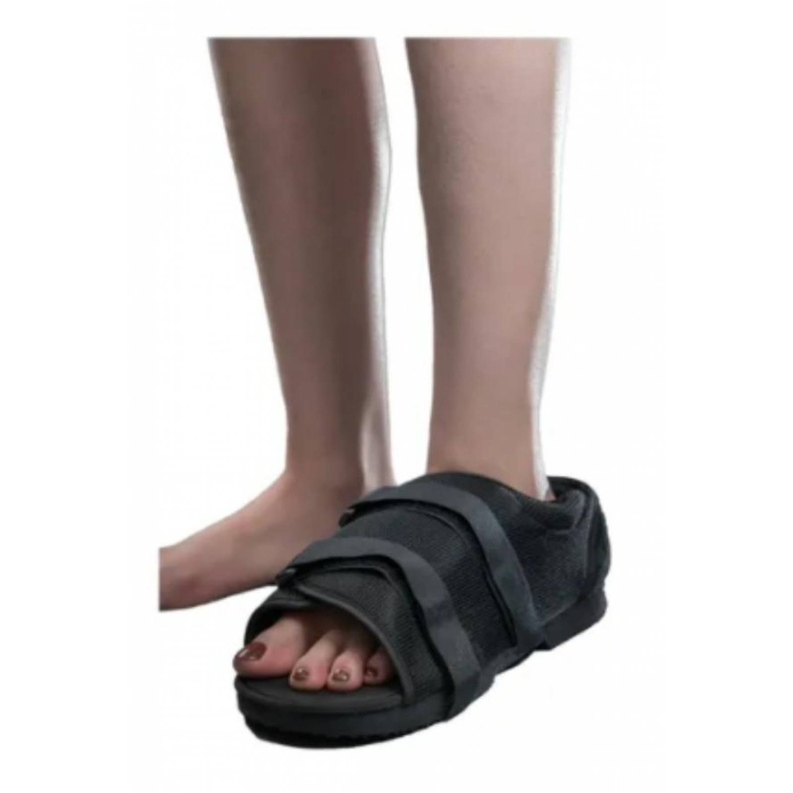 Zapato Post Operatorio Tipo Sueco Para Fractura De Dedos, Pie M Negro